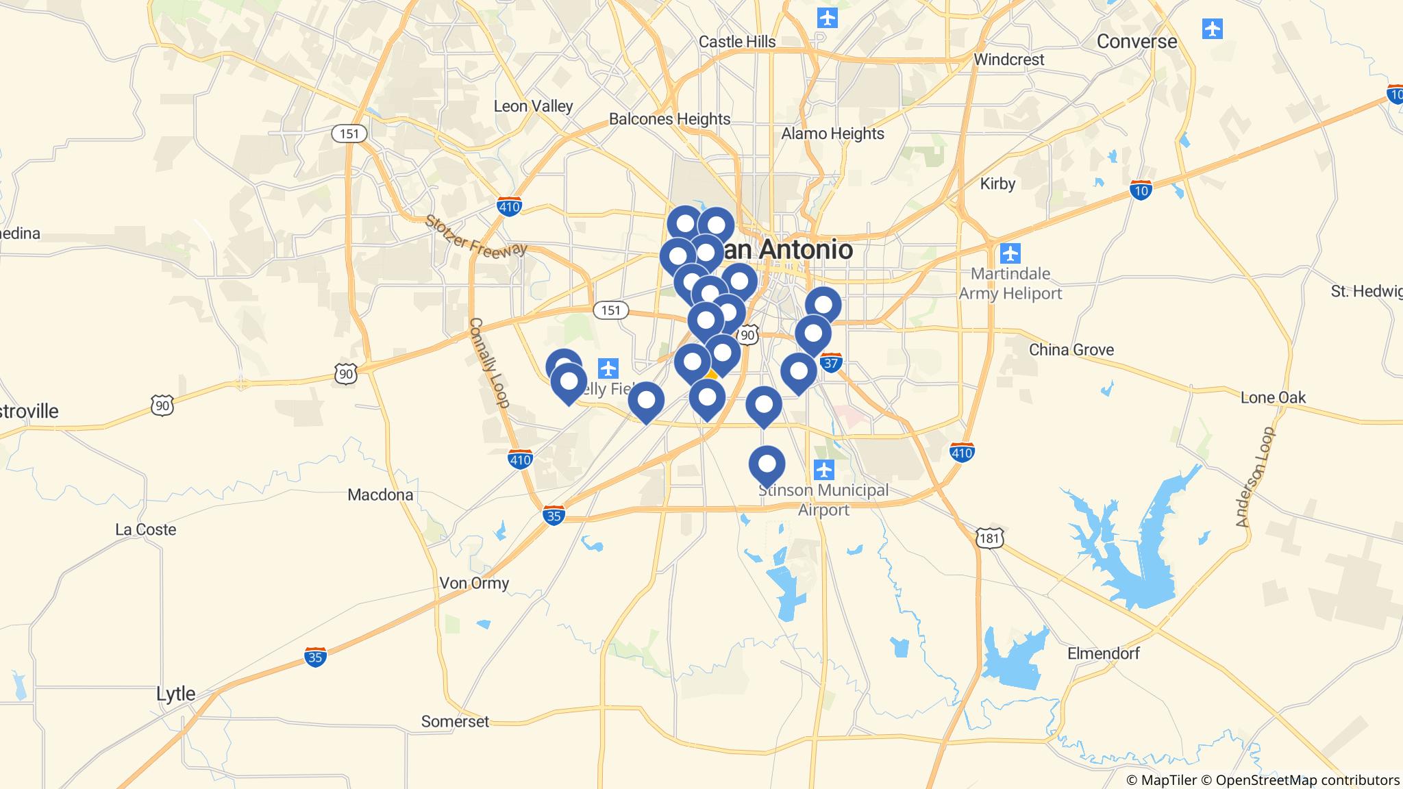 Street map of the ATM area