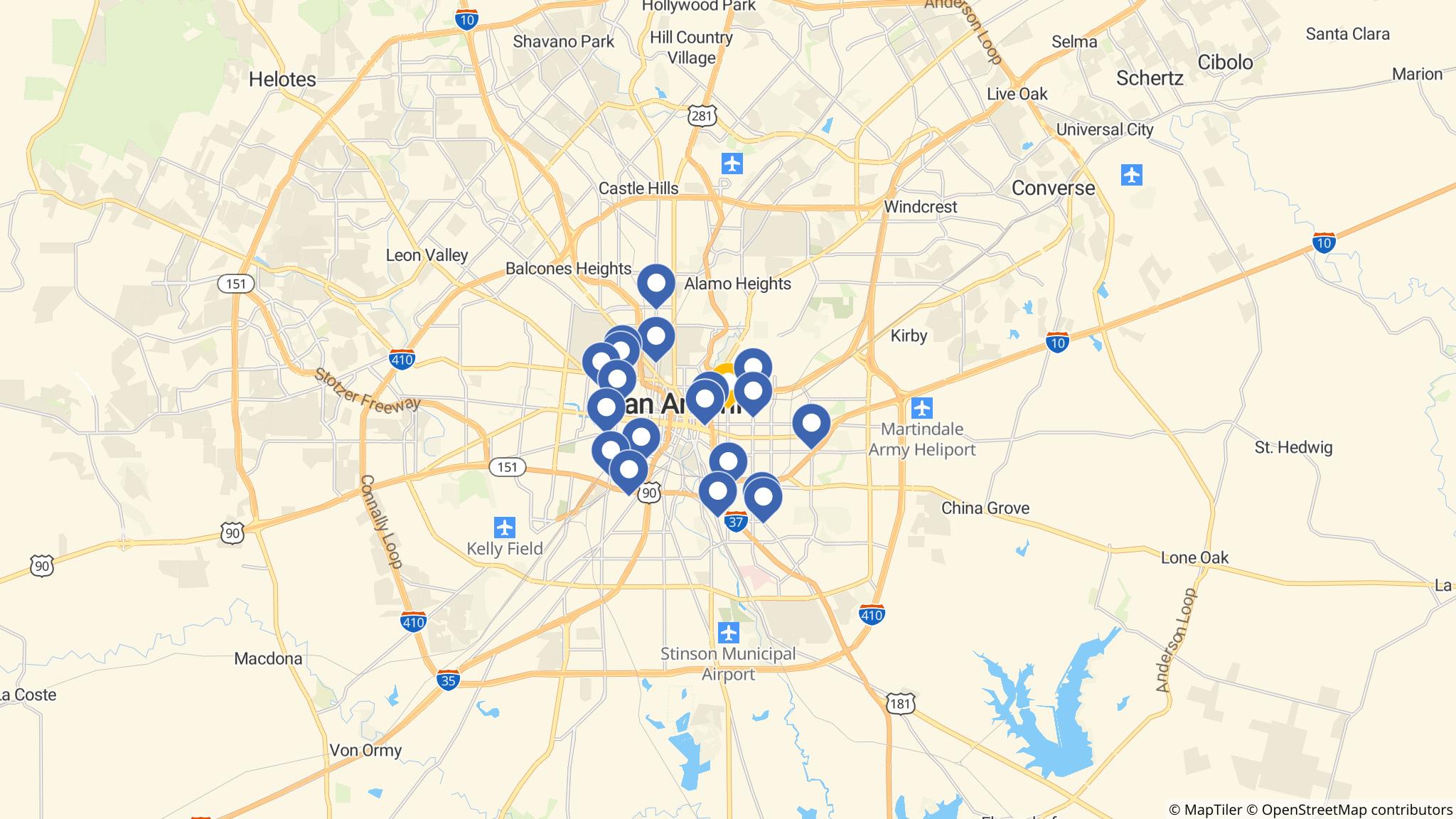 Street map of the ATM area