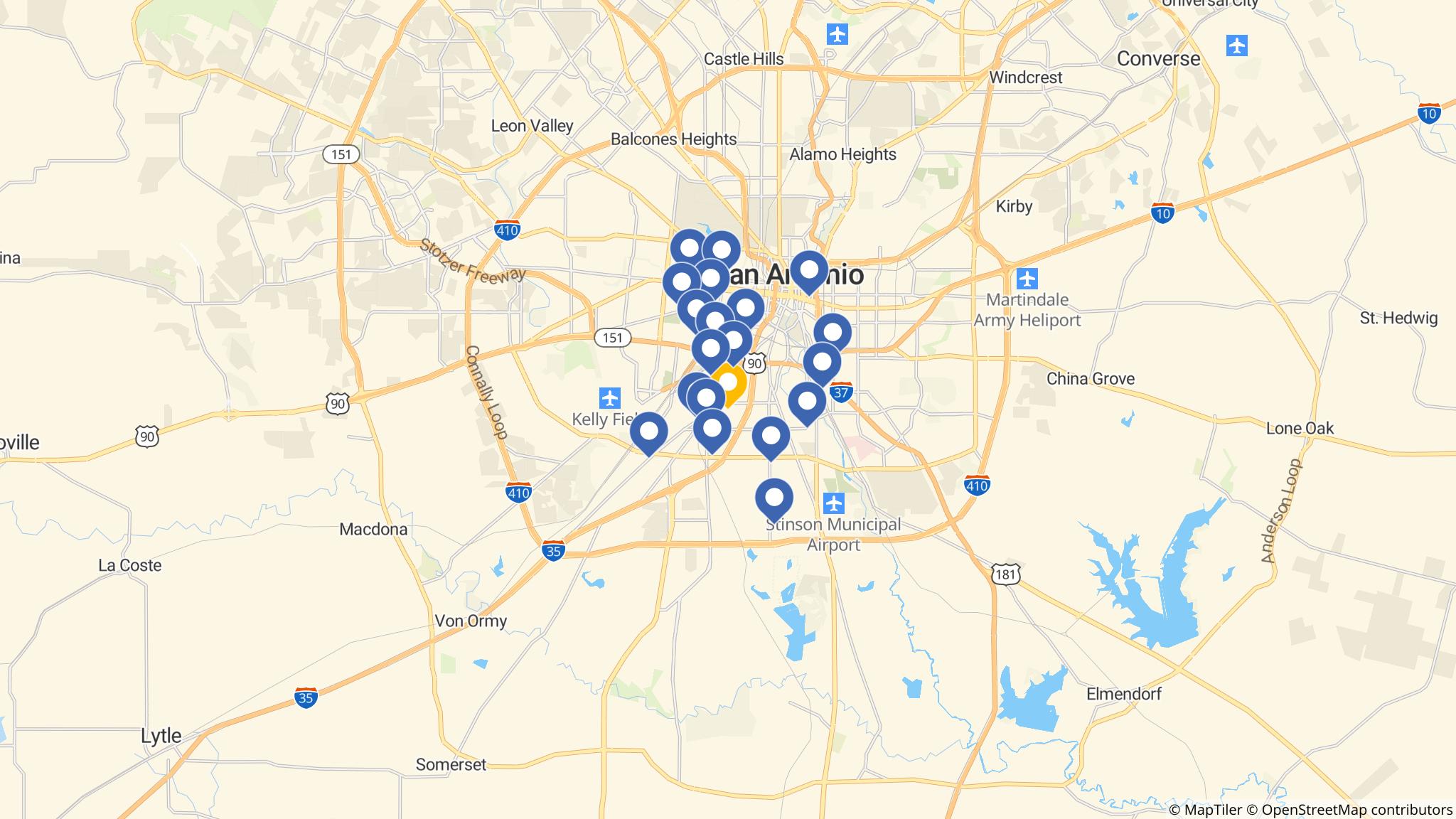 Street map of the ATM area
