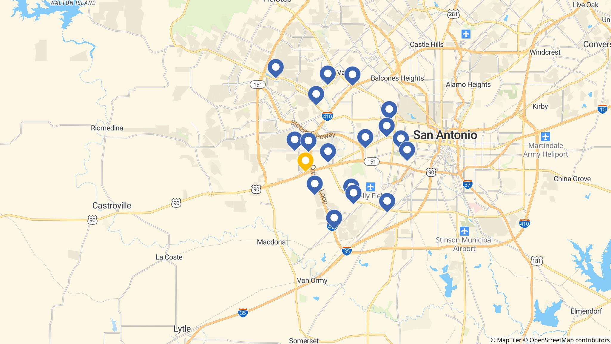 Street map of the ATM area