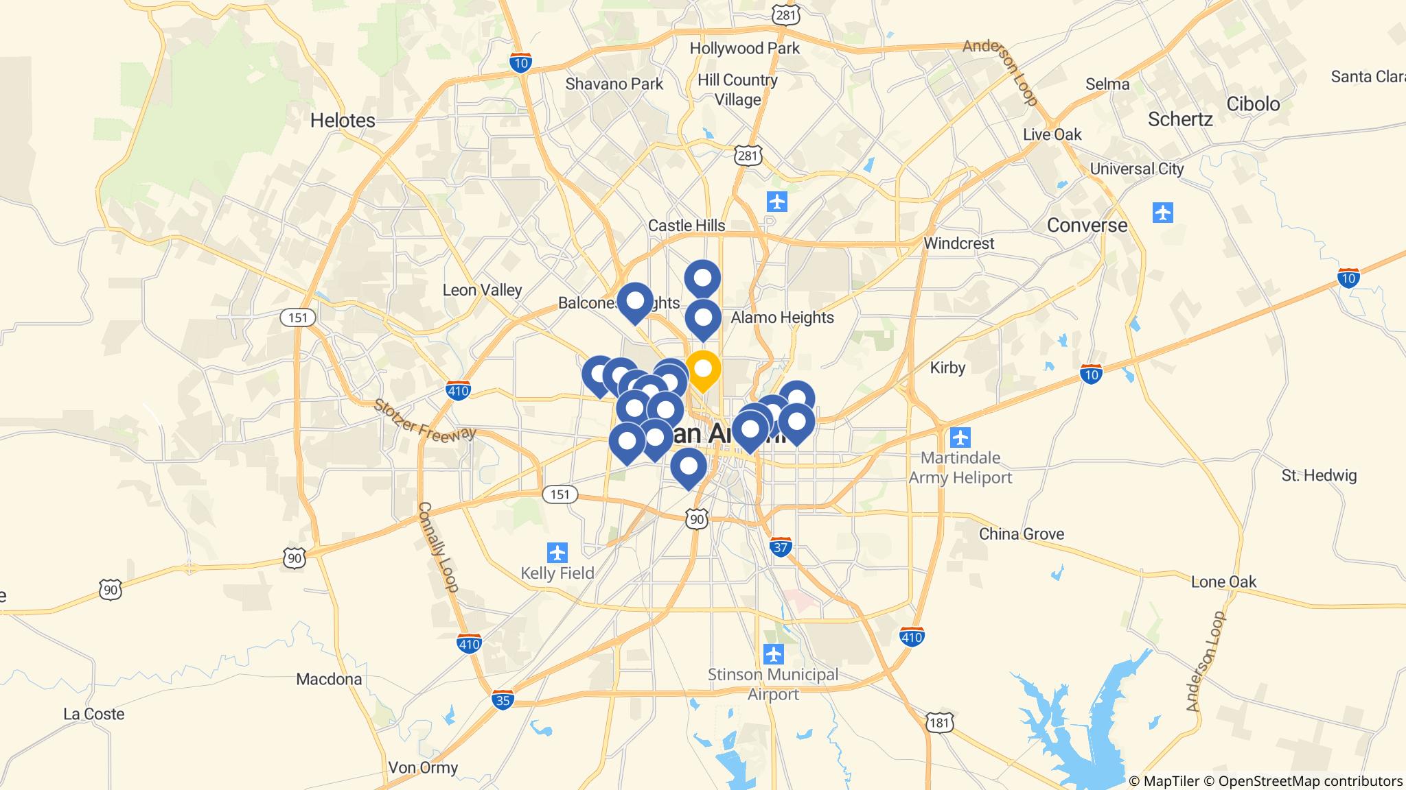 Street map of the ATM area