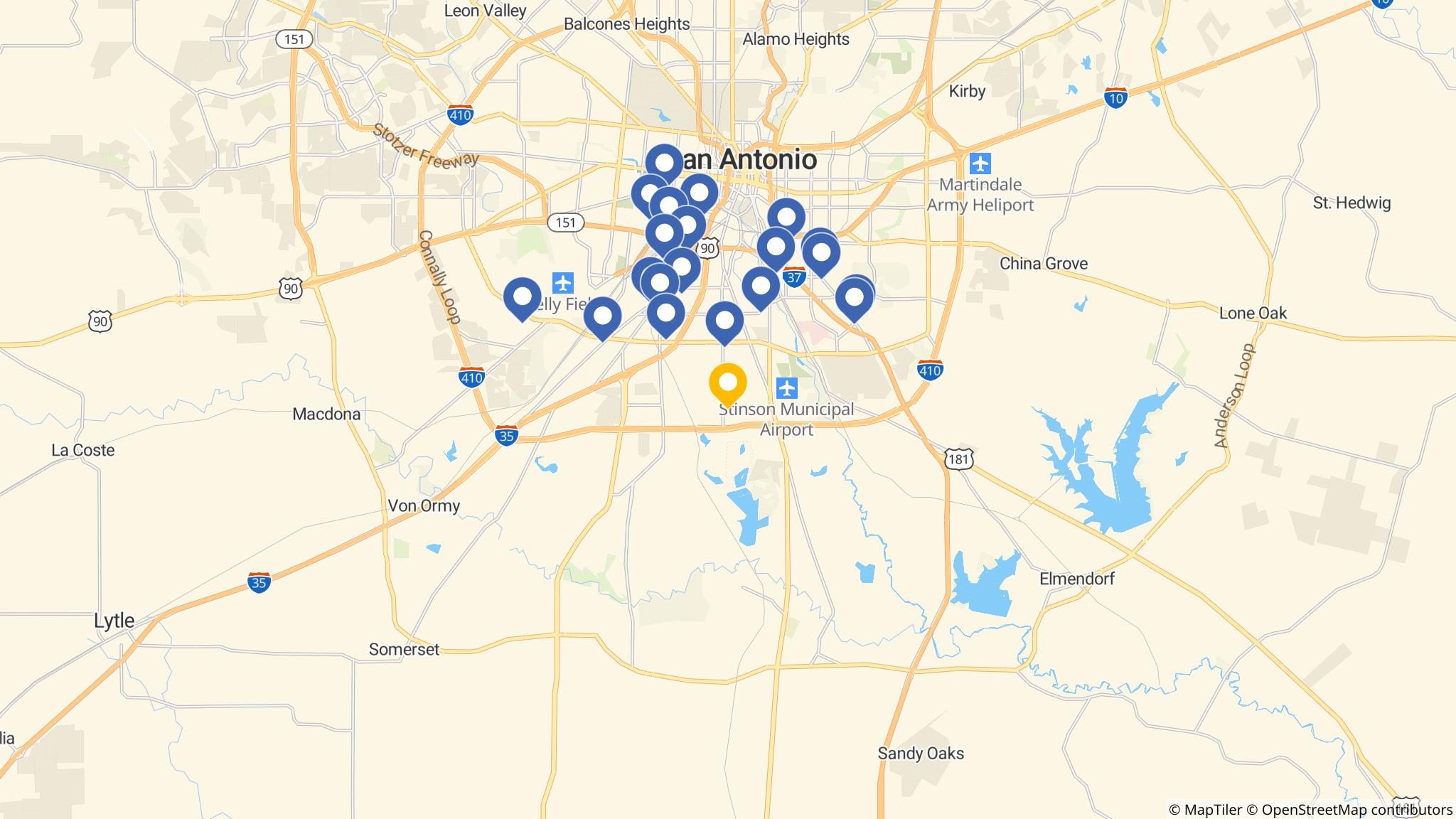 Street map of the ATM area