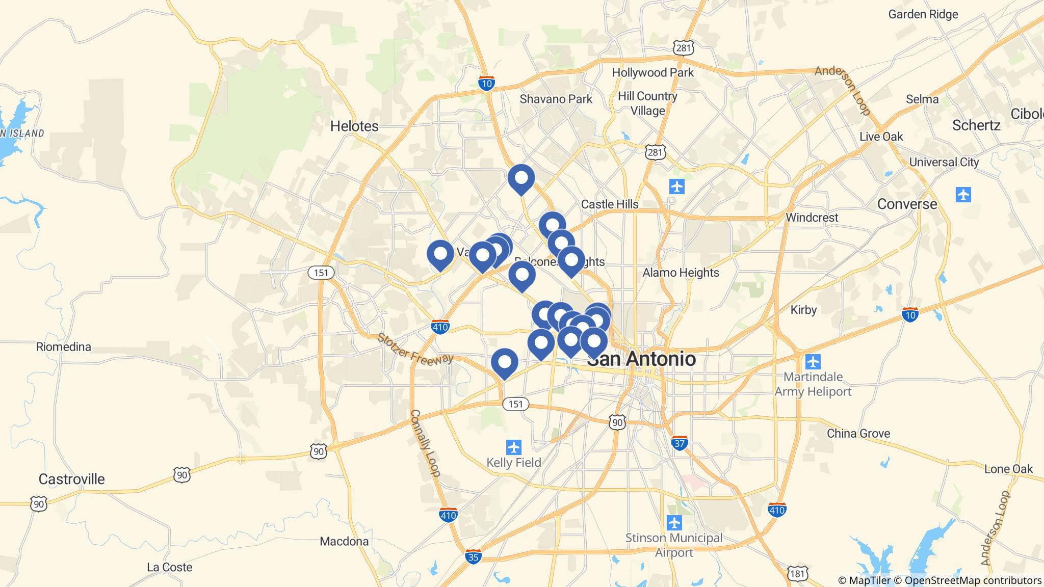 Street map of the ATM area