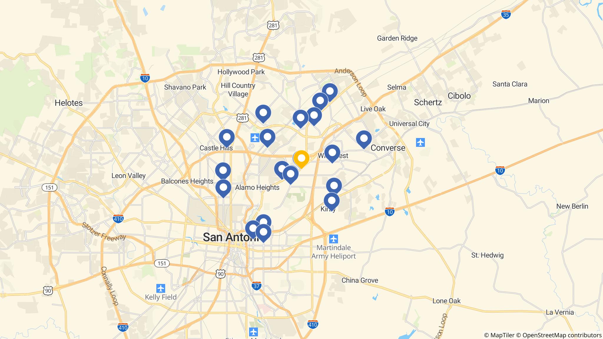 Street map of the ATM area