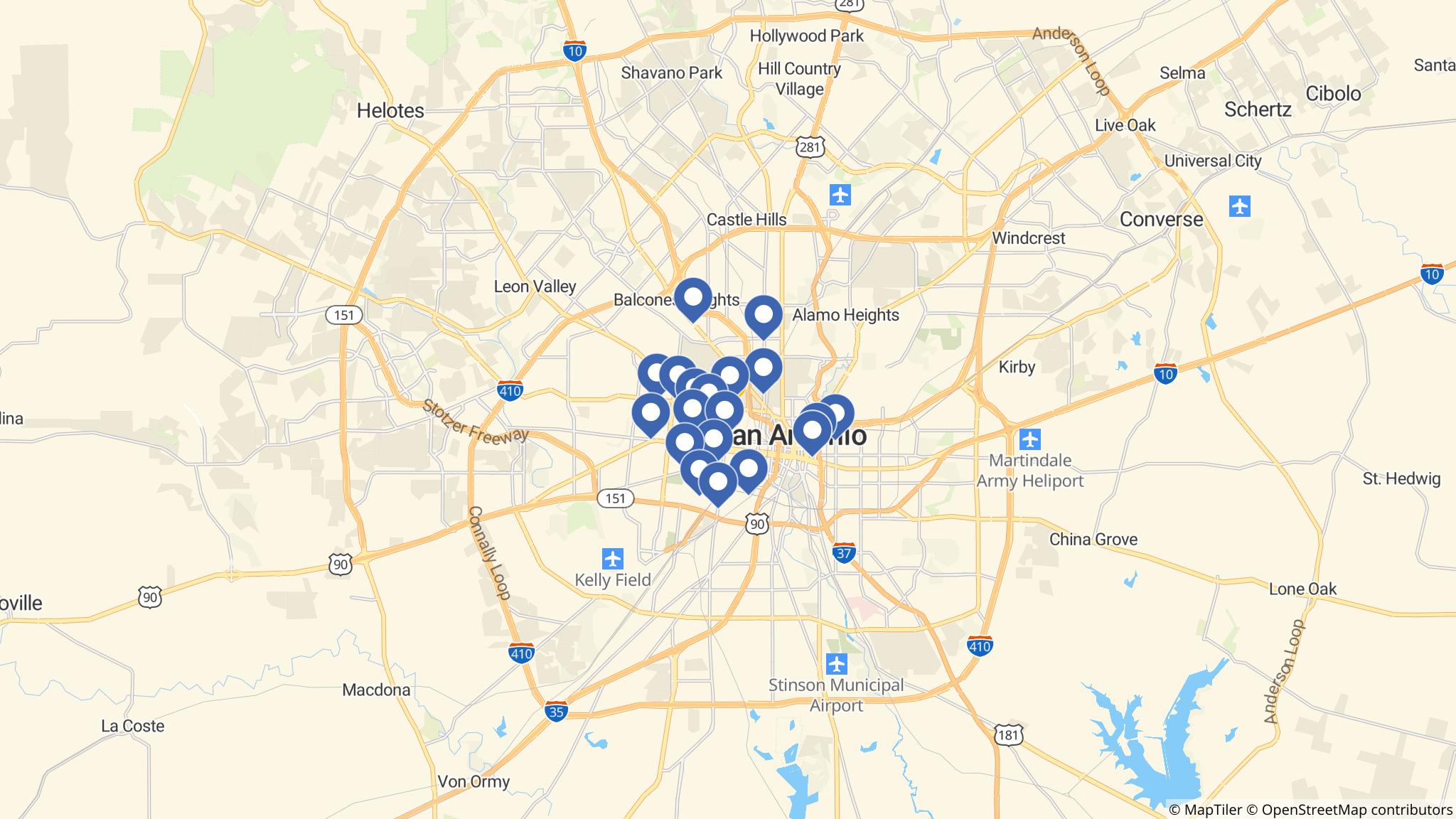 Street map of the ATM area