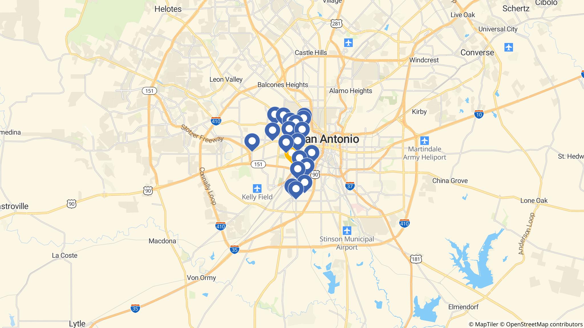 Street map of the ATM area