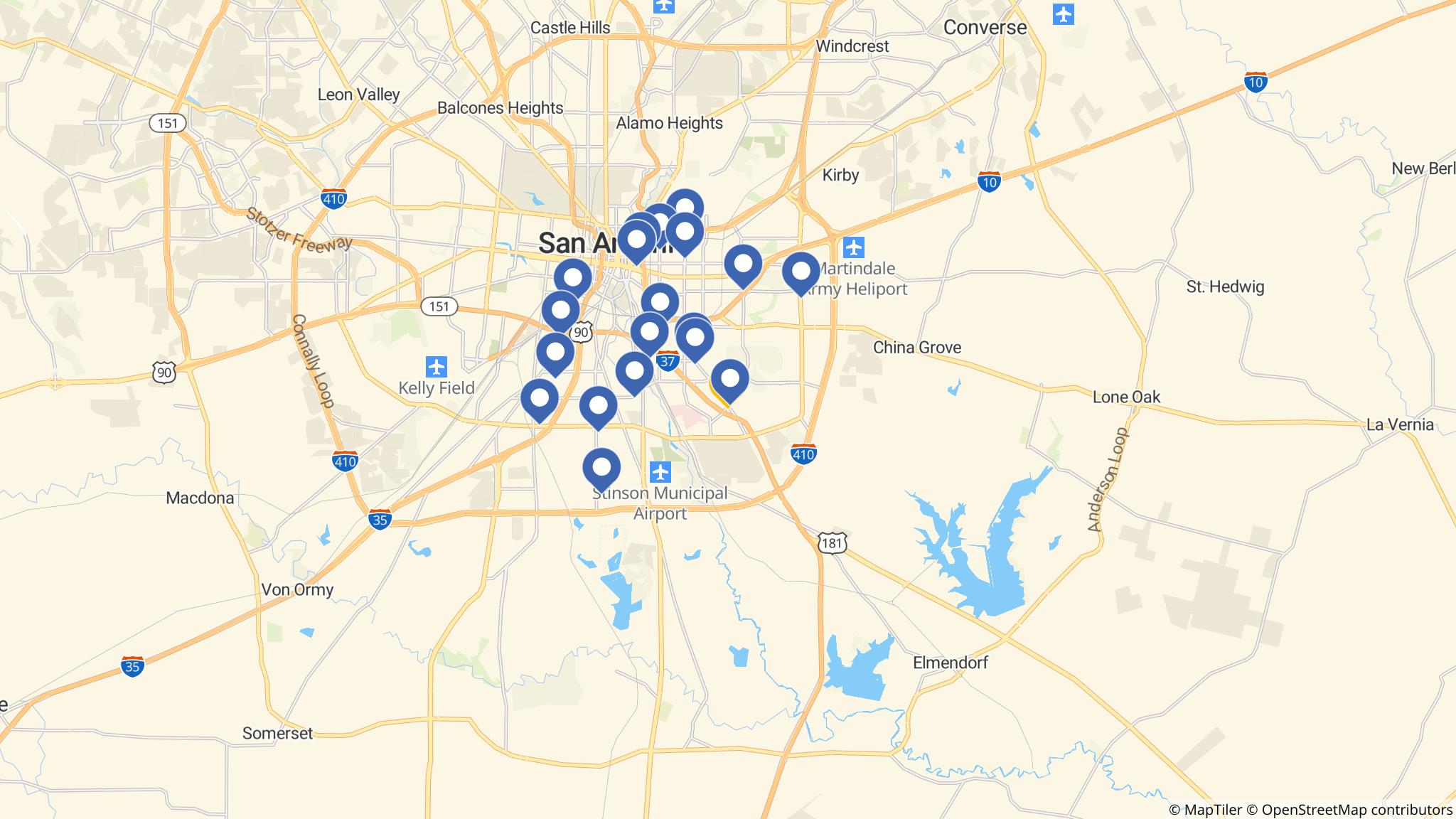 Street map of the ATM area