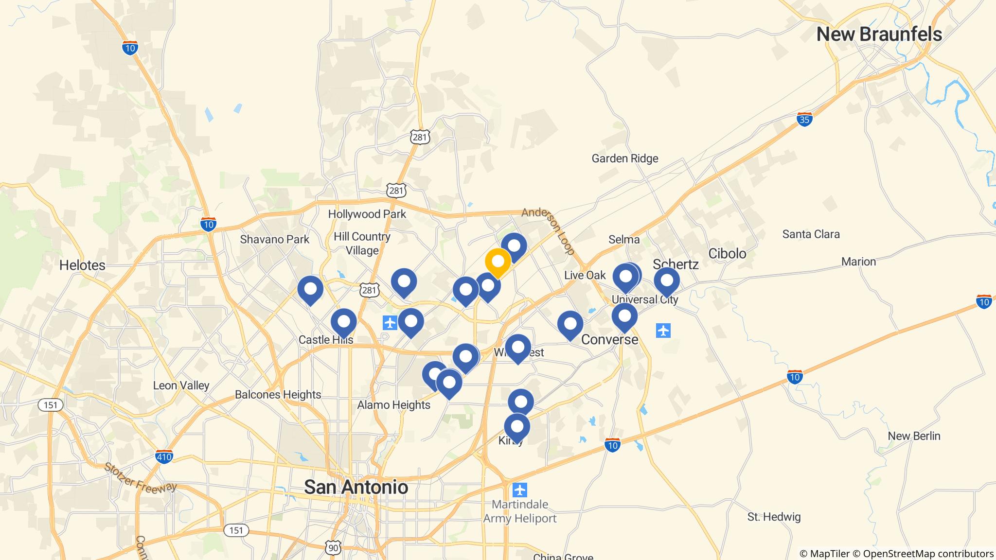 Street map of the ATM area