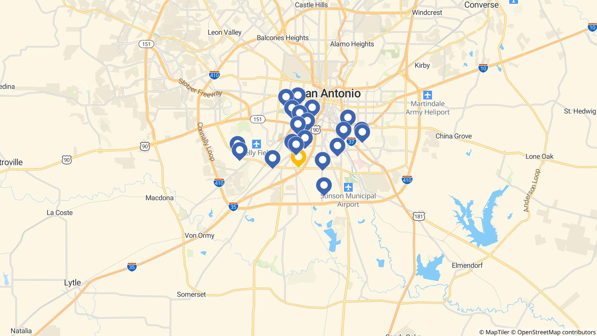 Street map of the ATM area