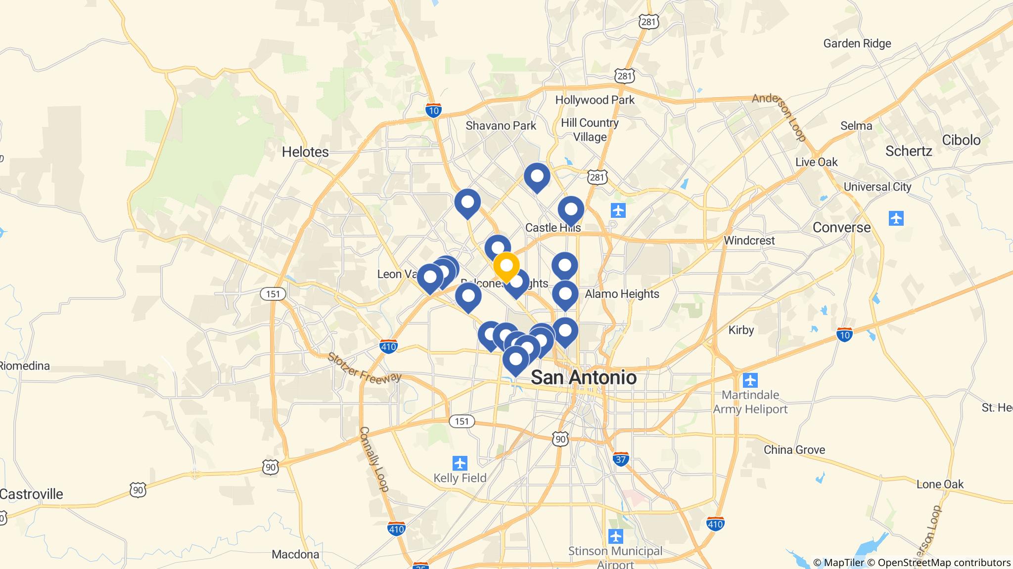 Street map of the ATM area