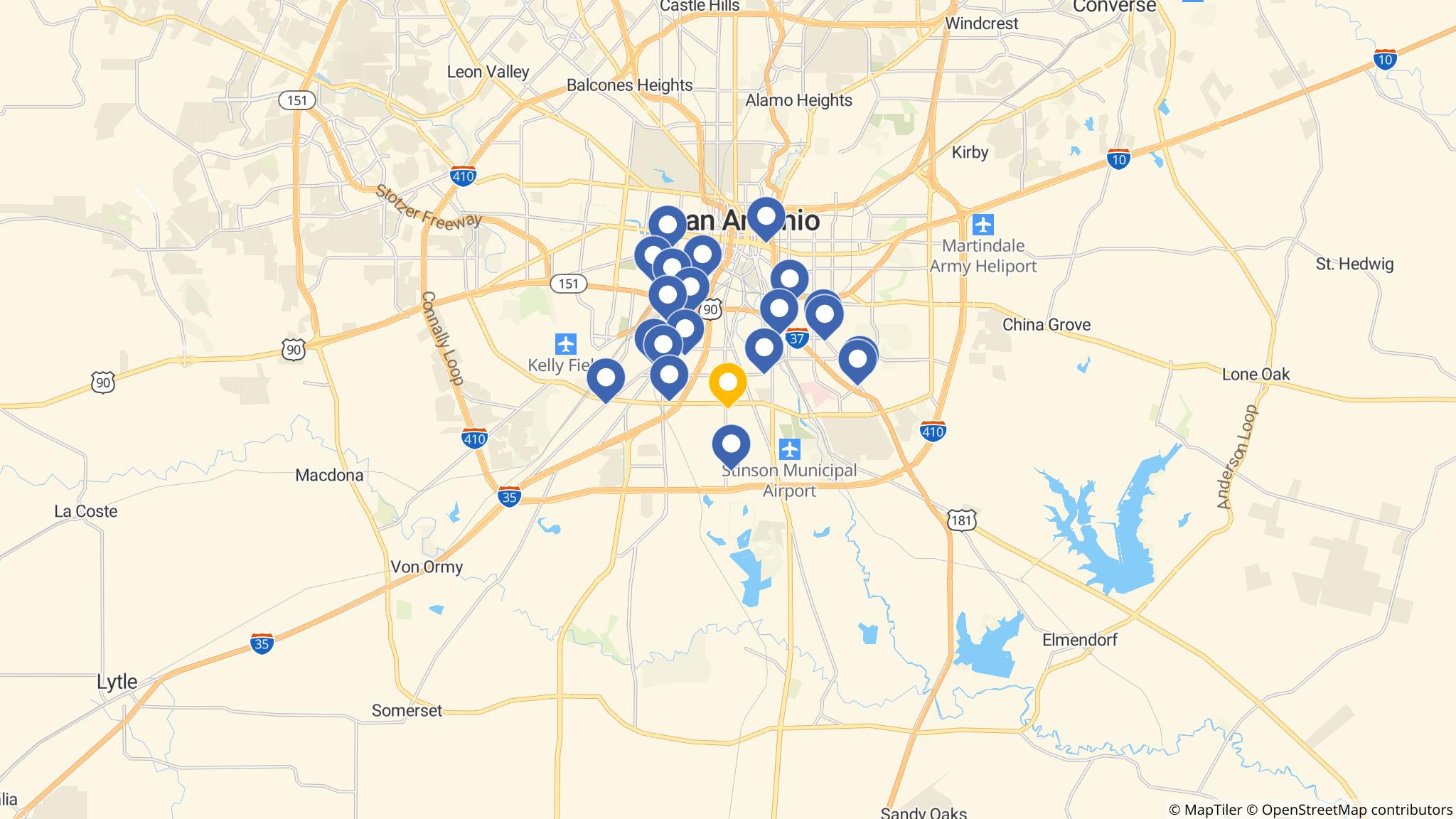 Street map of the ATM area