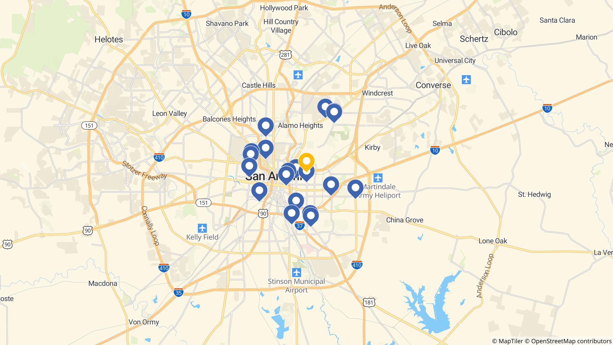 Street map of the ATM area
