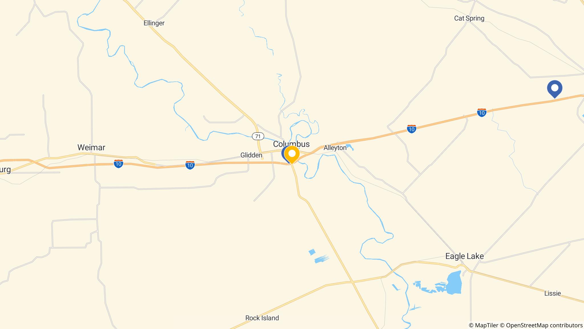 Street map of the ATM area