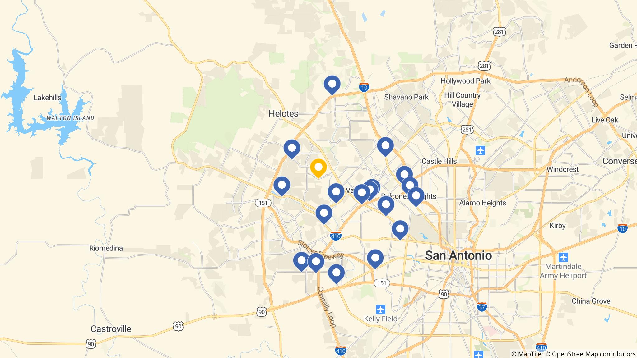 Street map of the ATM area
