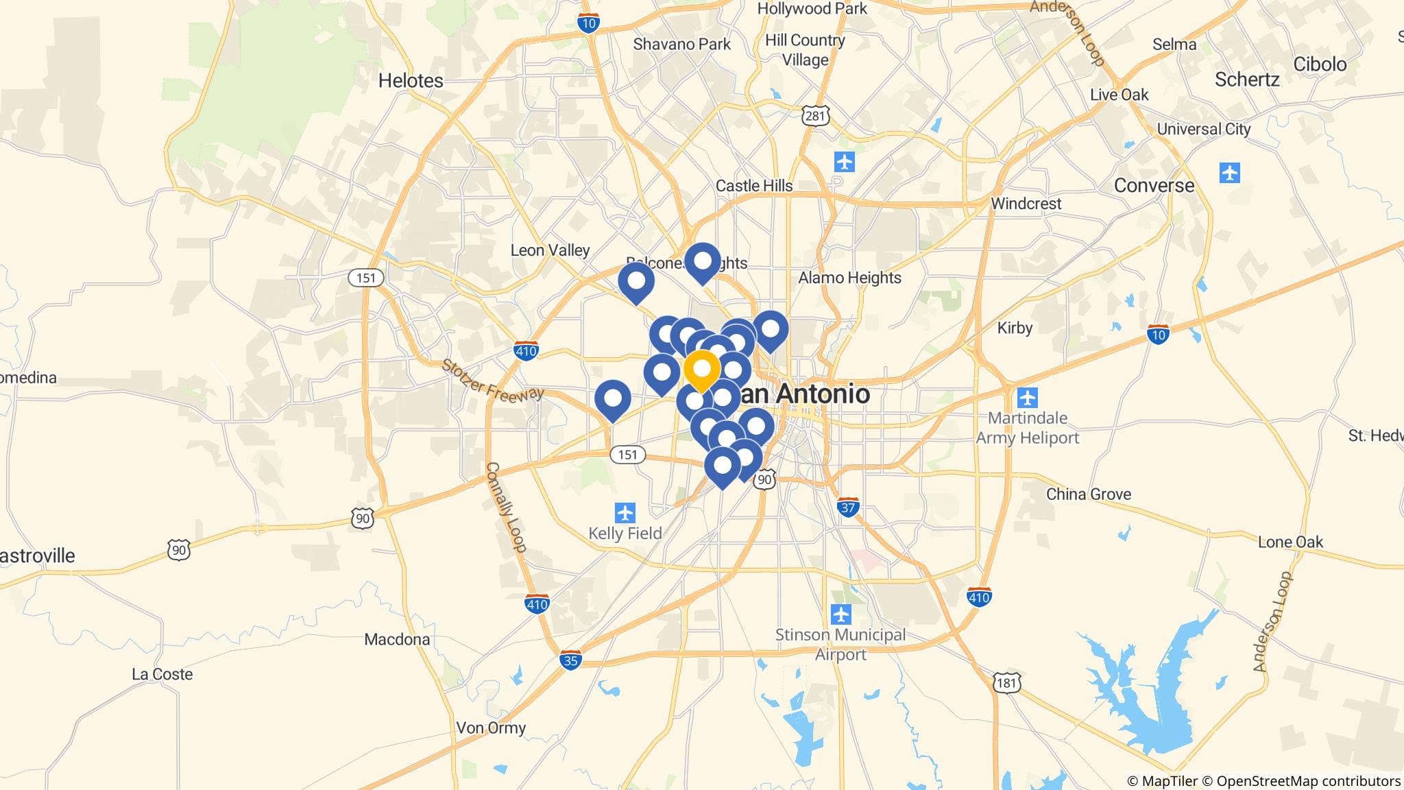 Street map of the ATM area