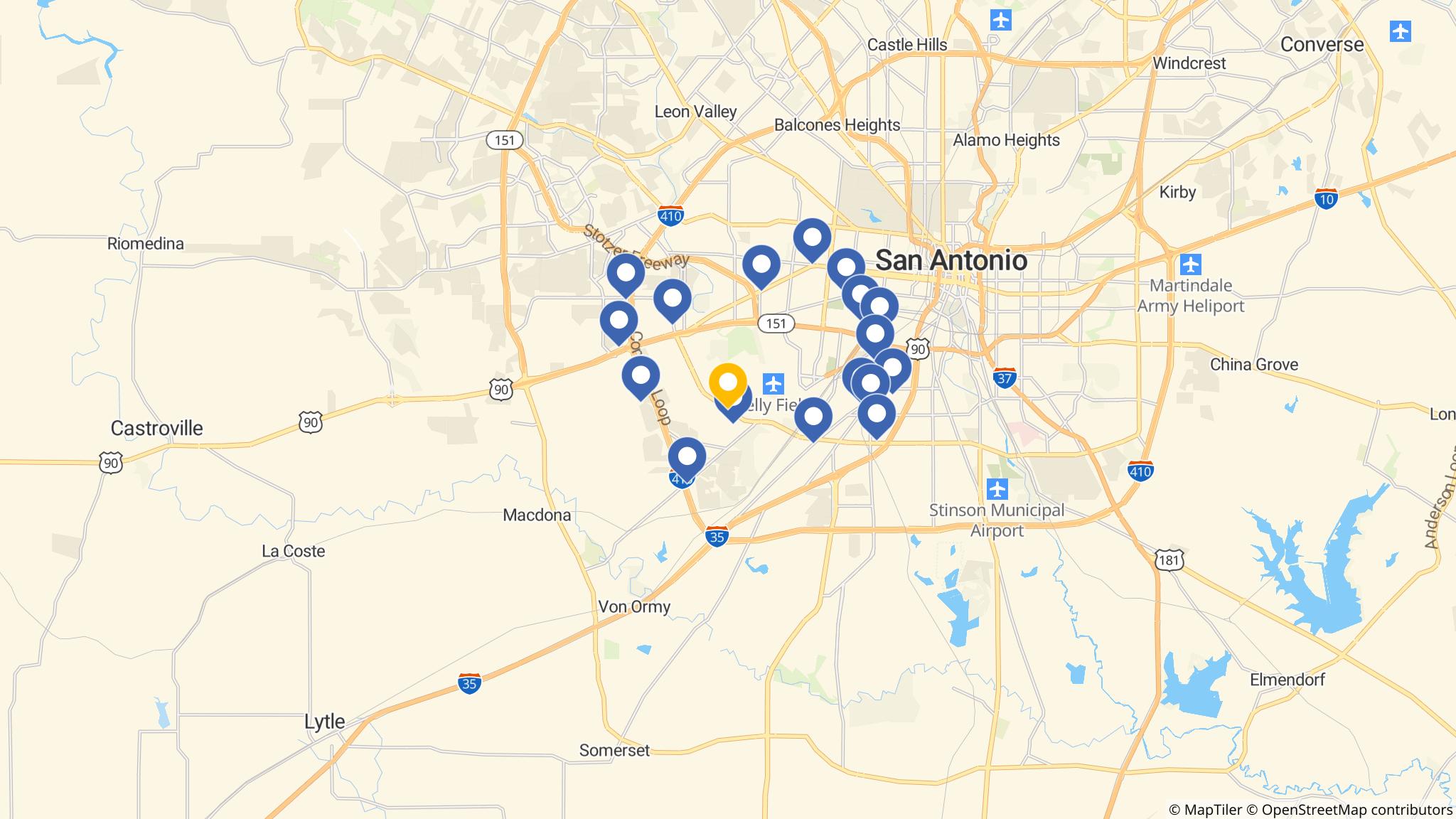 Street map of the ATM area