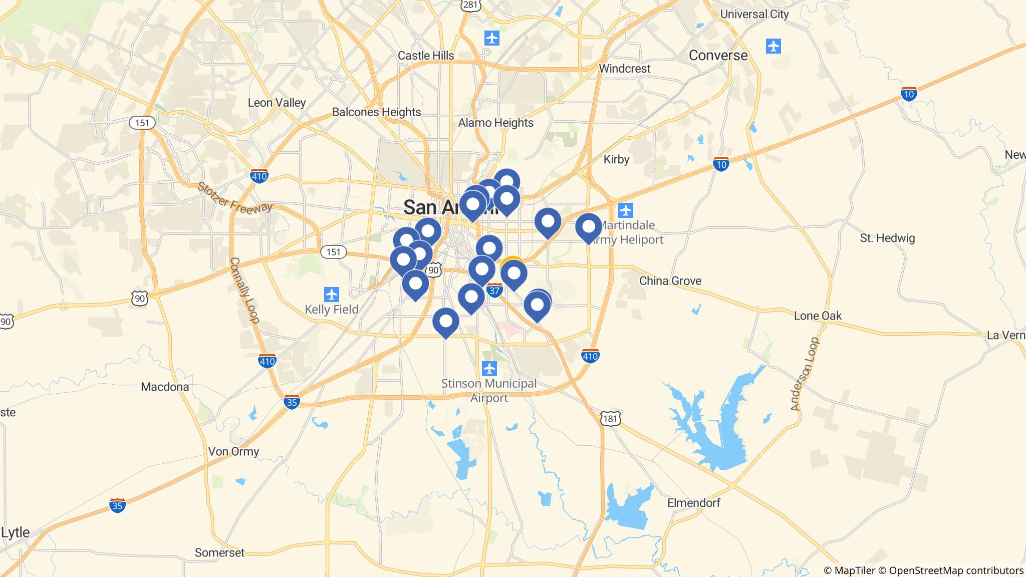 Street map of the ATM area