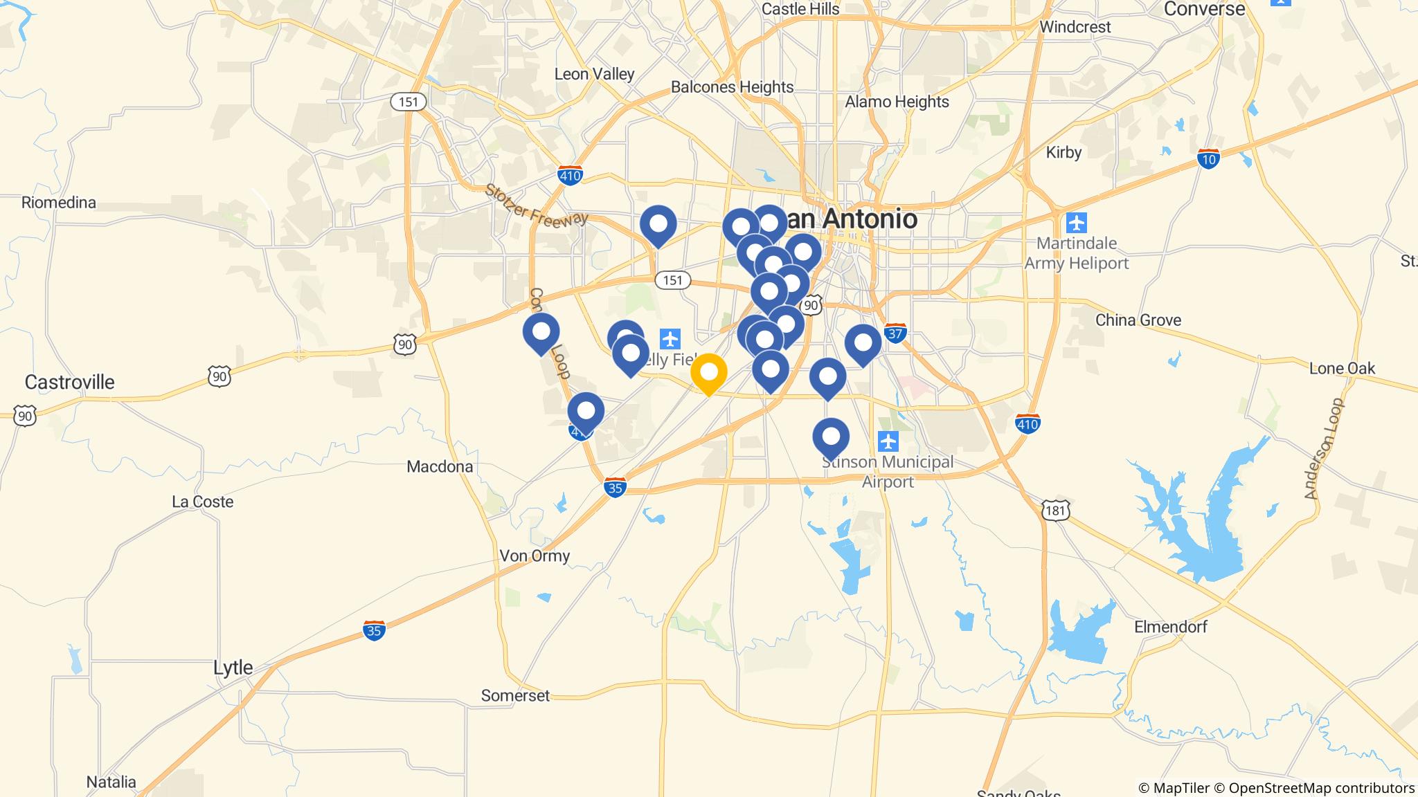 Street map of the ATM area
