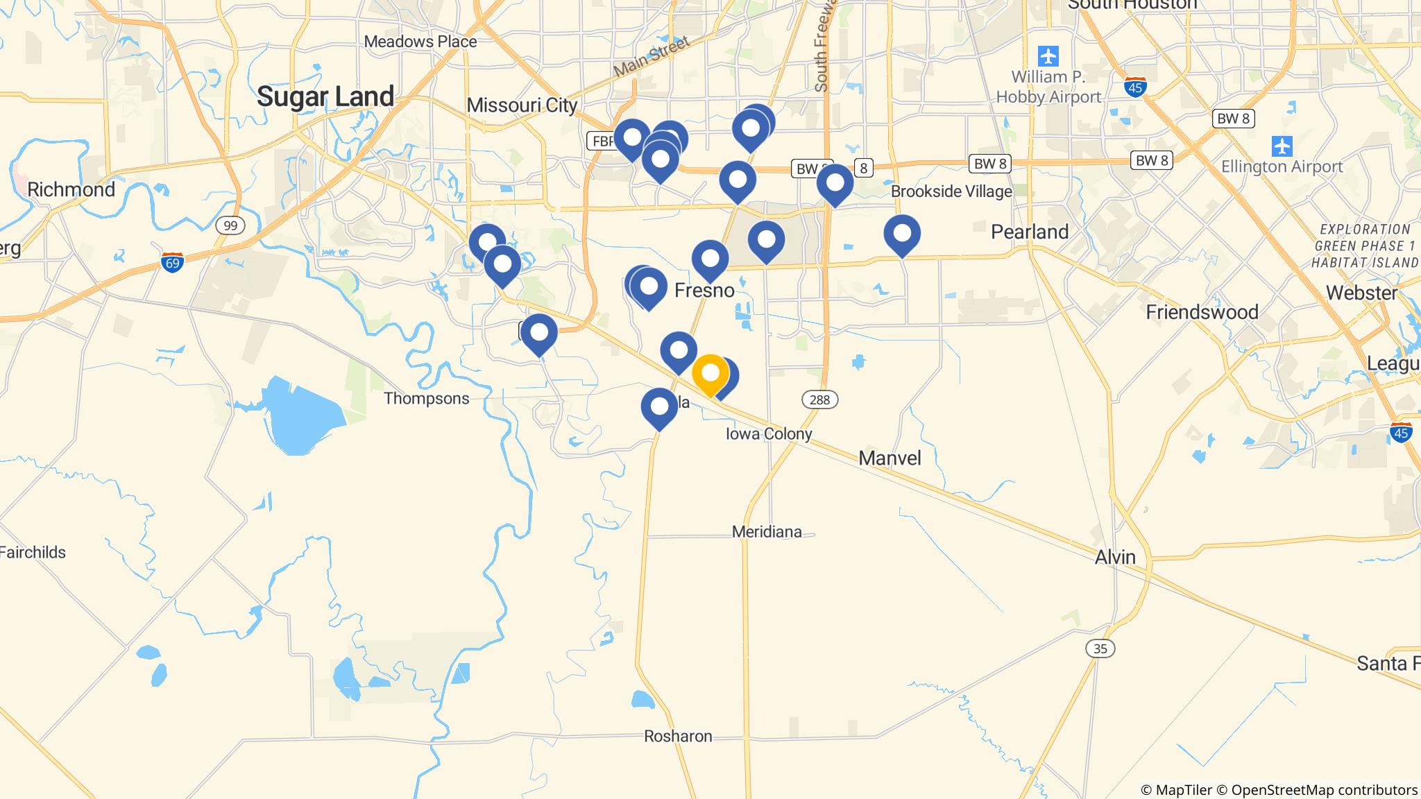 Street map of the ATM area