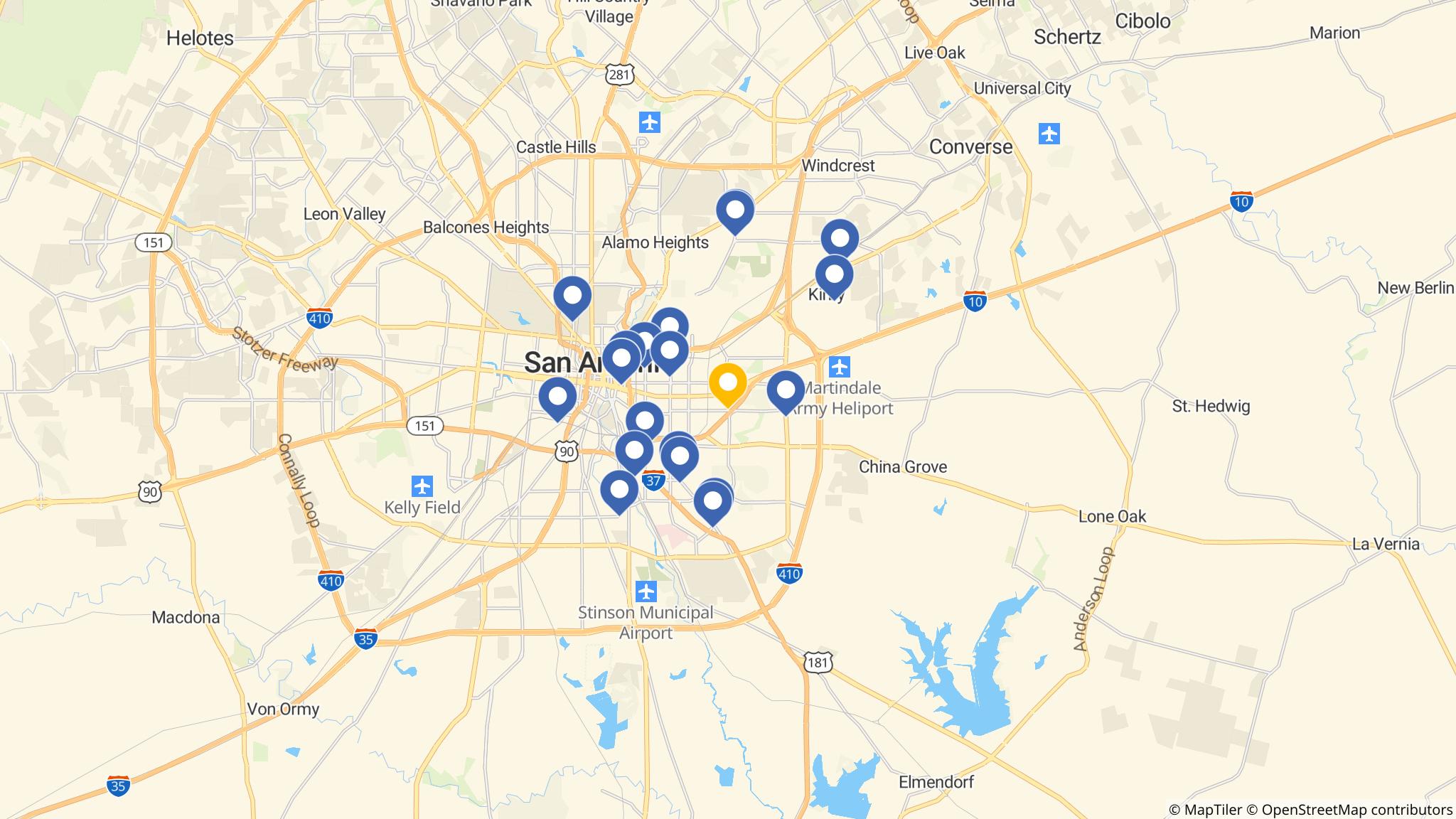 Street map of the ATM area