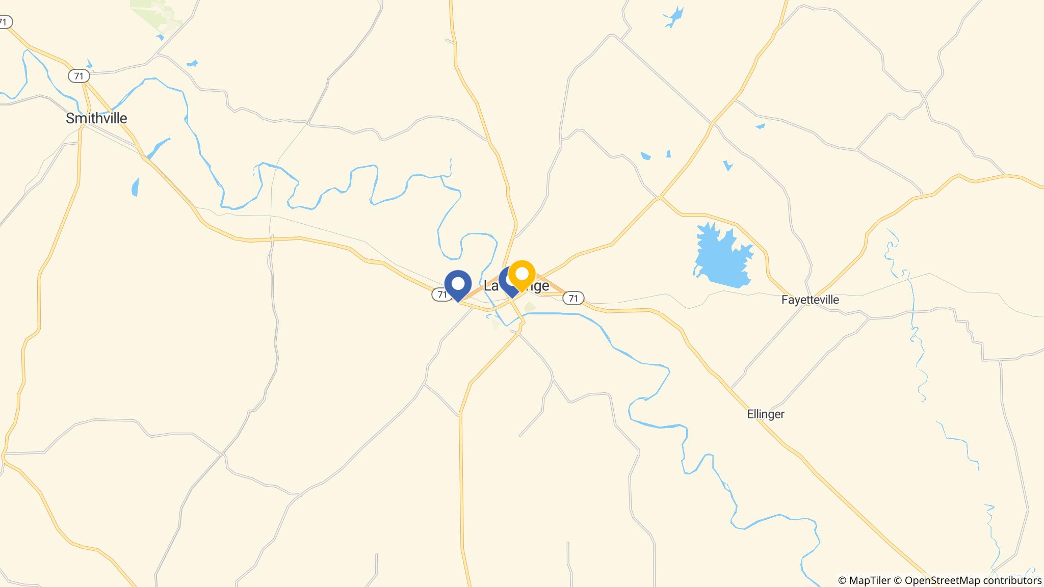 Street map of the ATM area