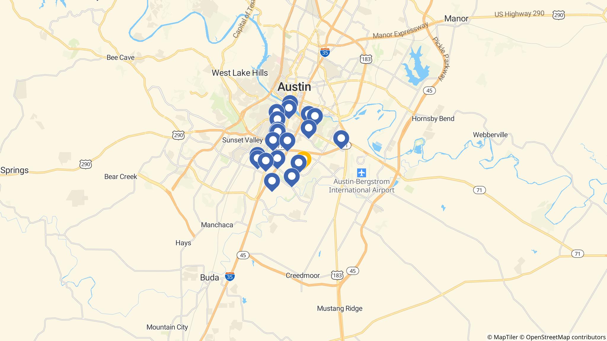 Street map of the ATM area