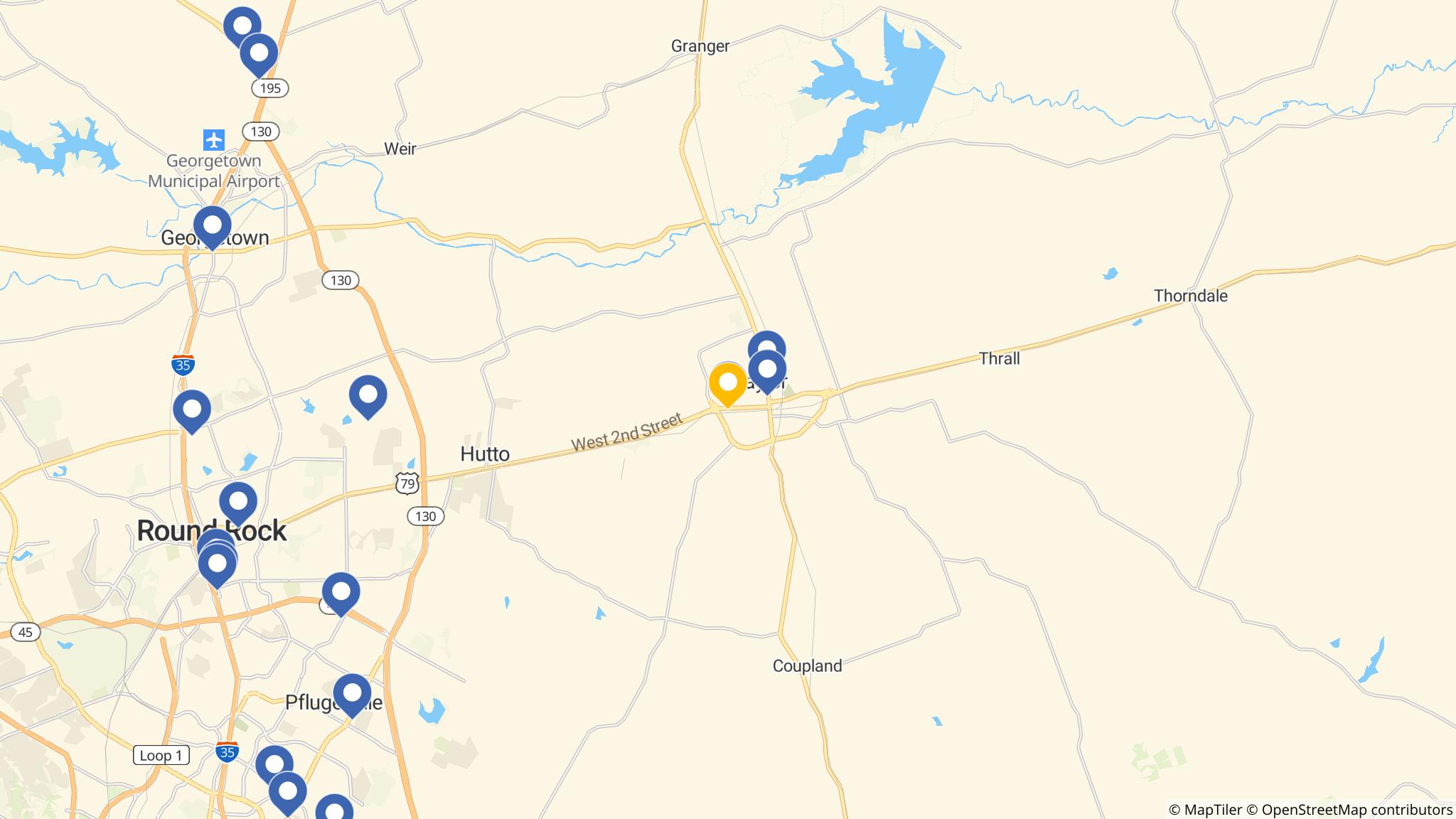 Street map of the ATM area