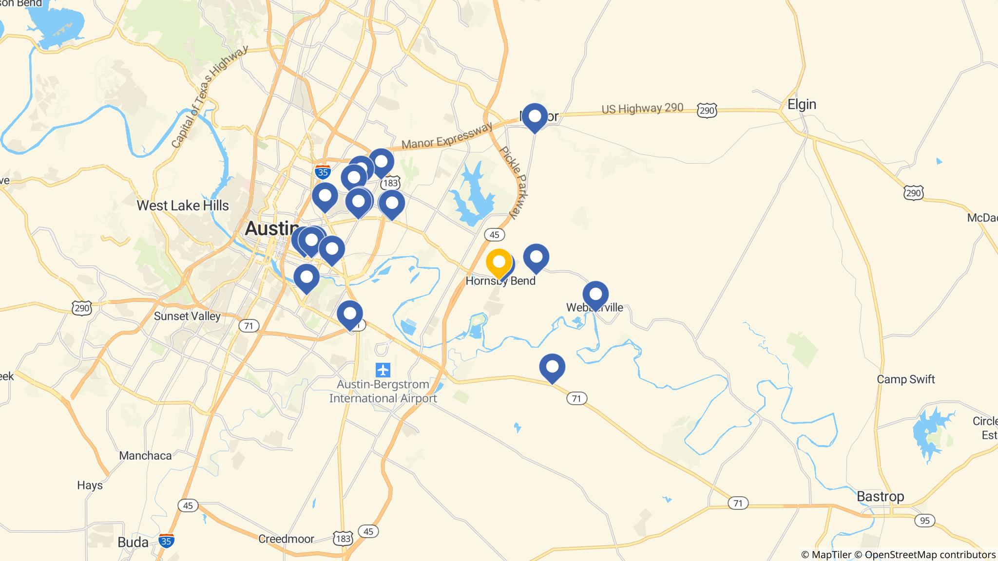 Street map of the ATM area