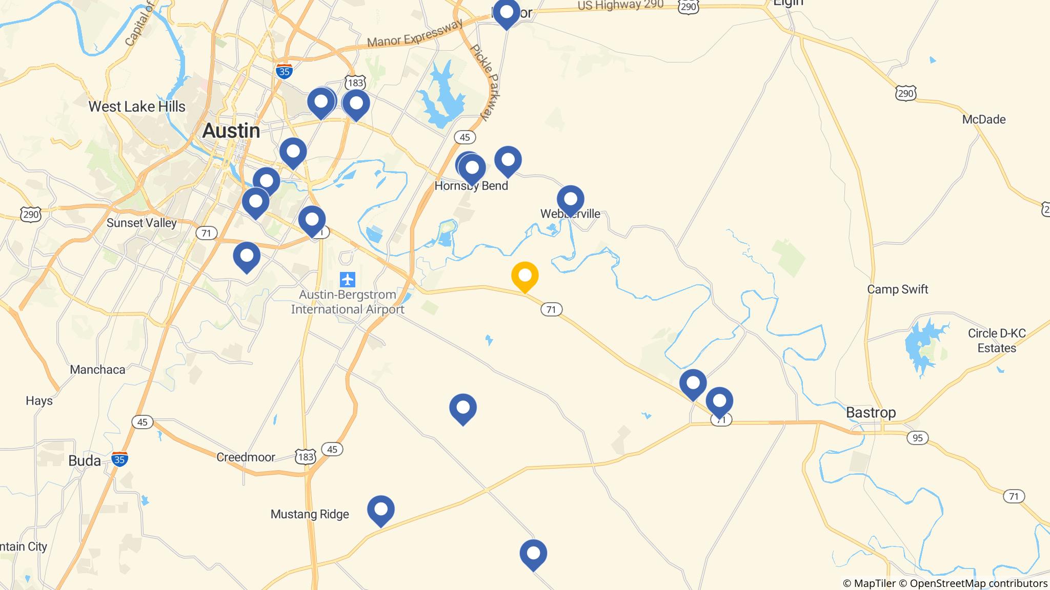 Street map of the ATM area