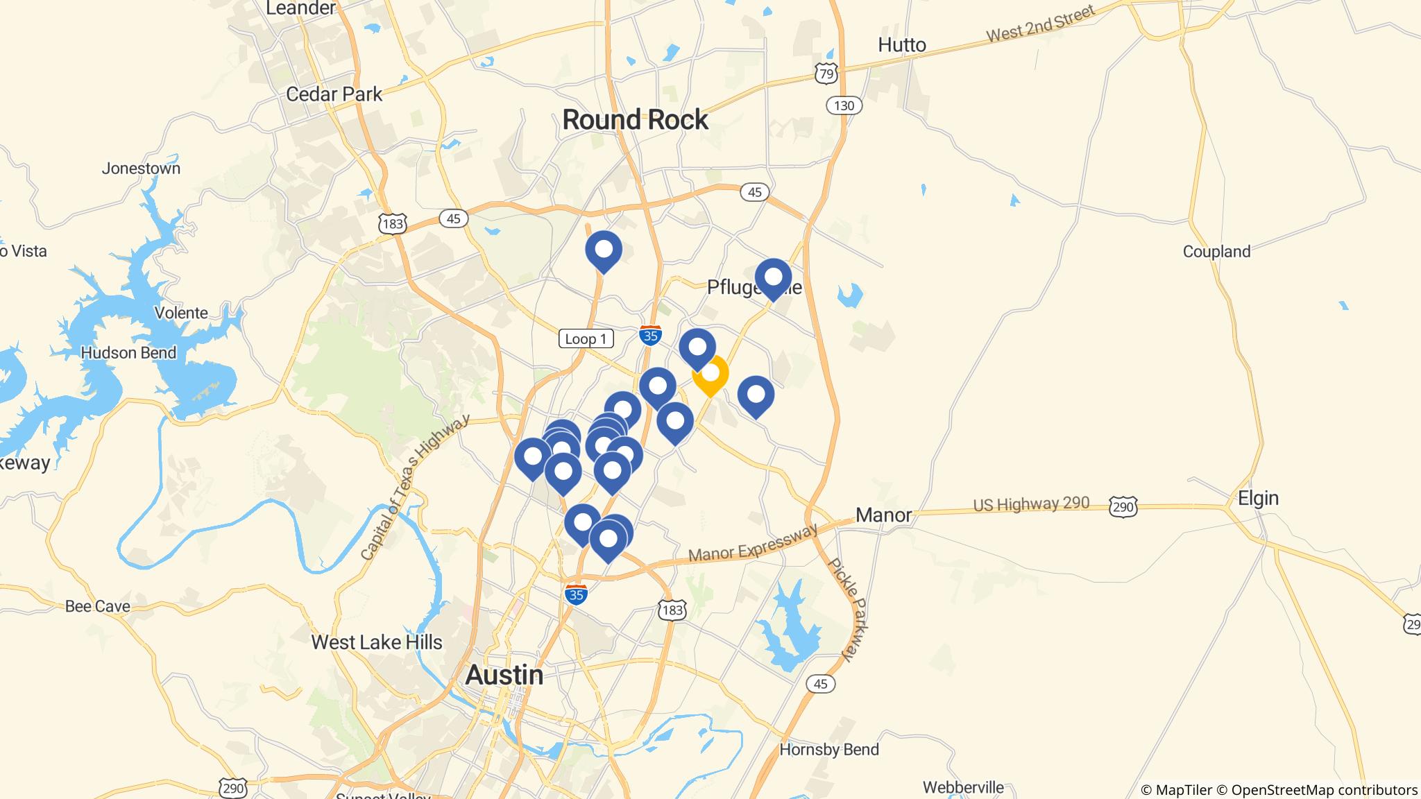Street map of the ATM area