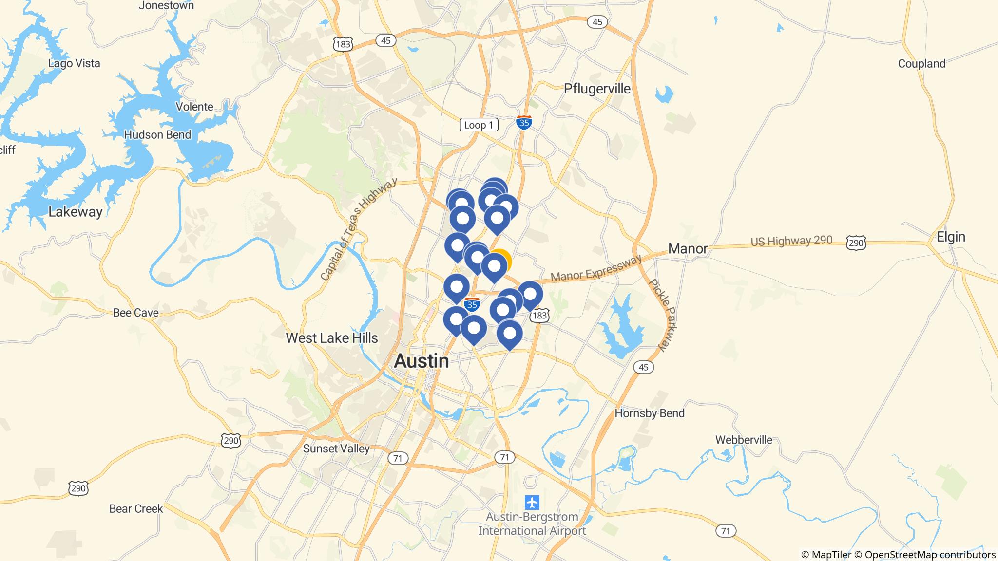 Street map of the ATM area