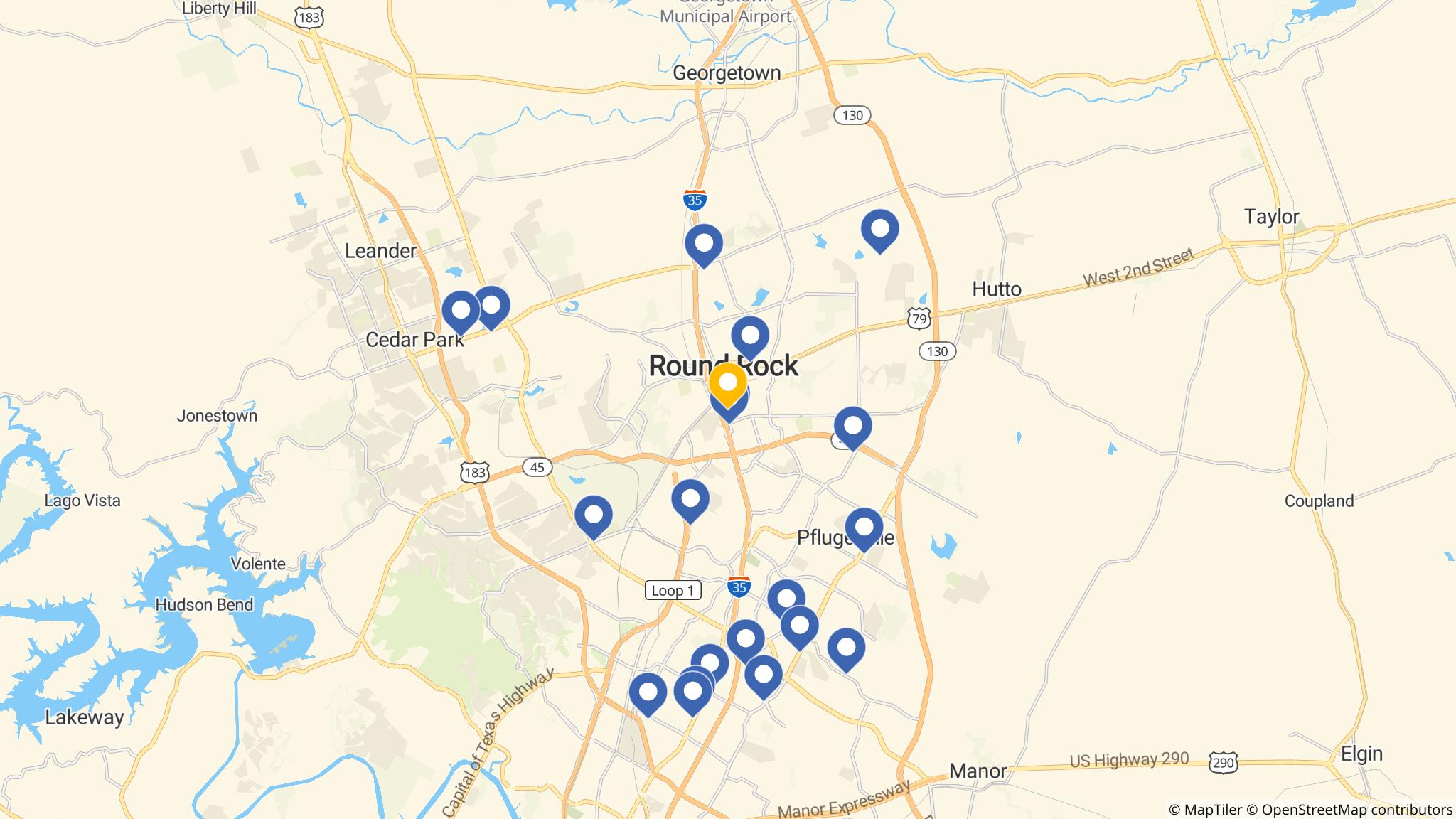 Street map of the ATM area