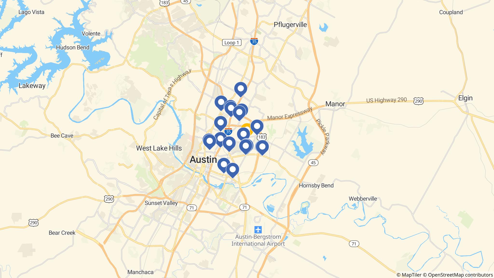 Street map of the ATM area