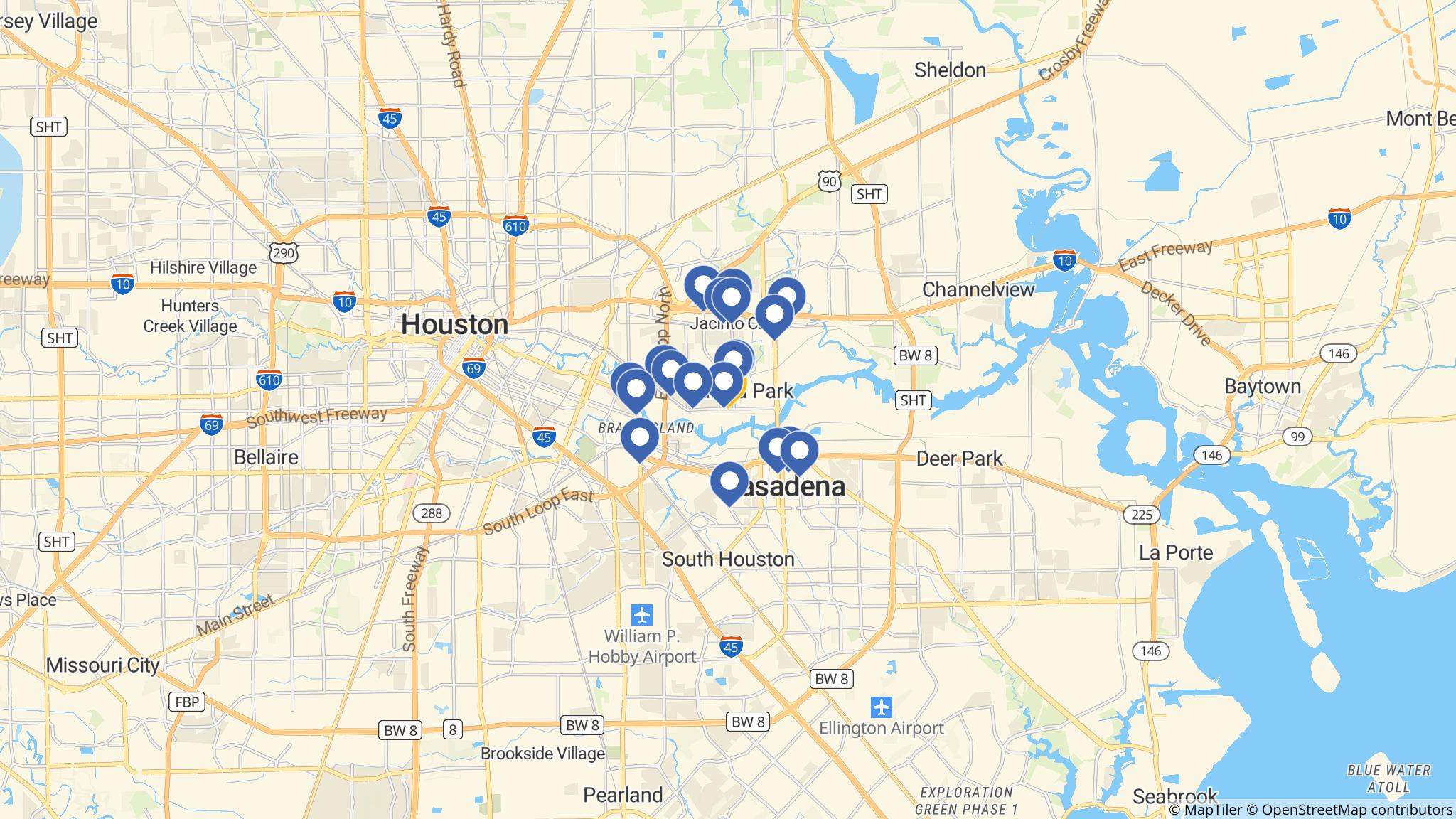 Street map of the ATM area
