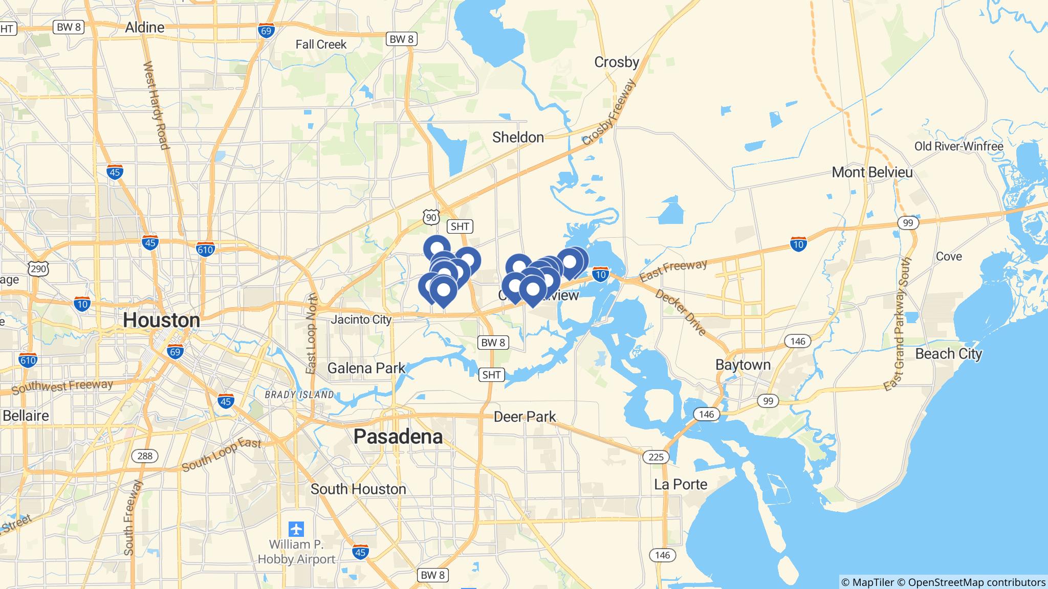Street map of the ATM area