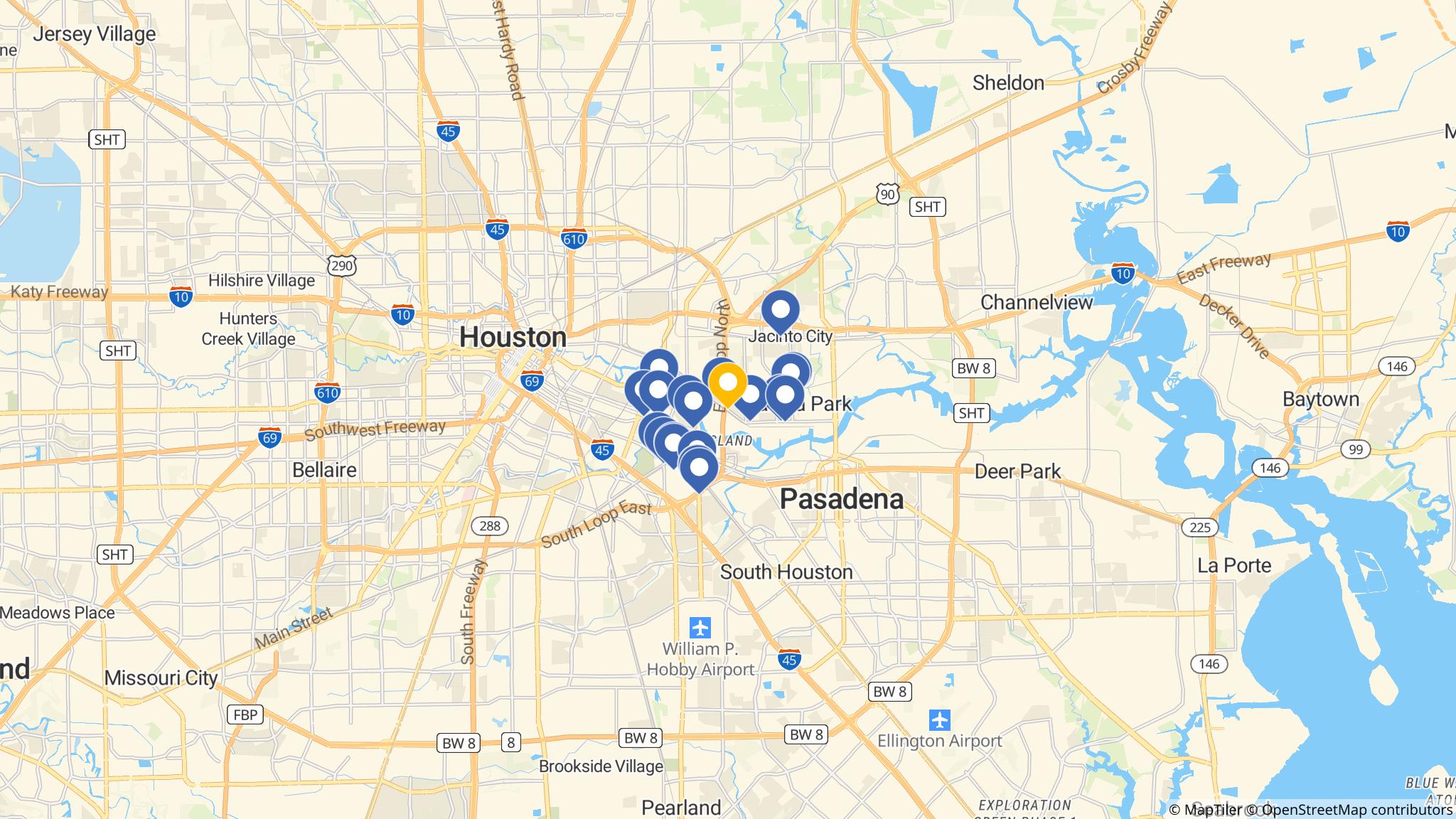 Street map of the ATM area