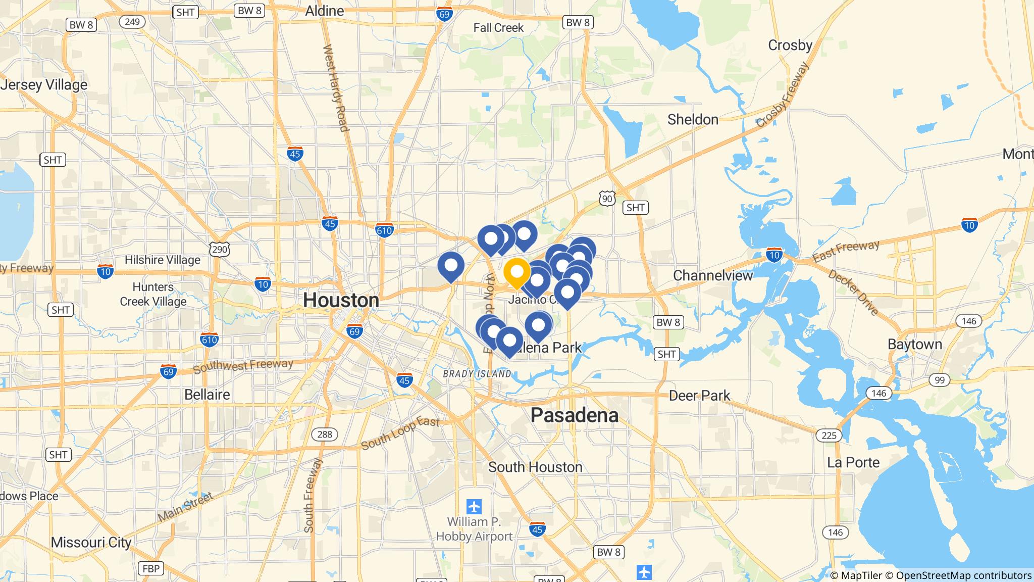 Street map of the ATM area