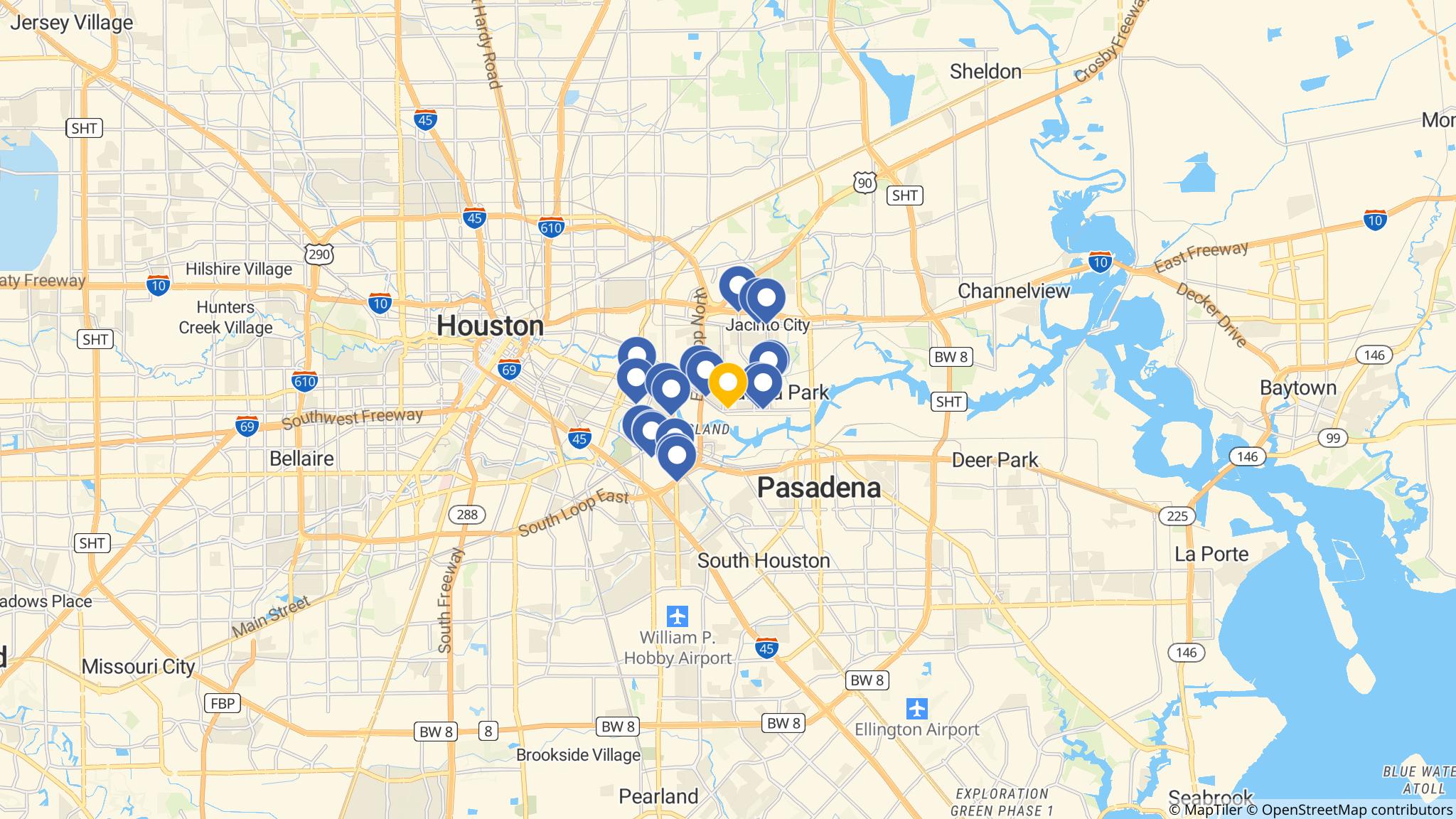 Street map of the ATM area