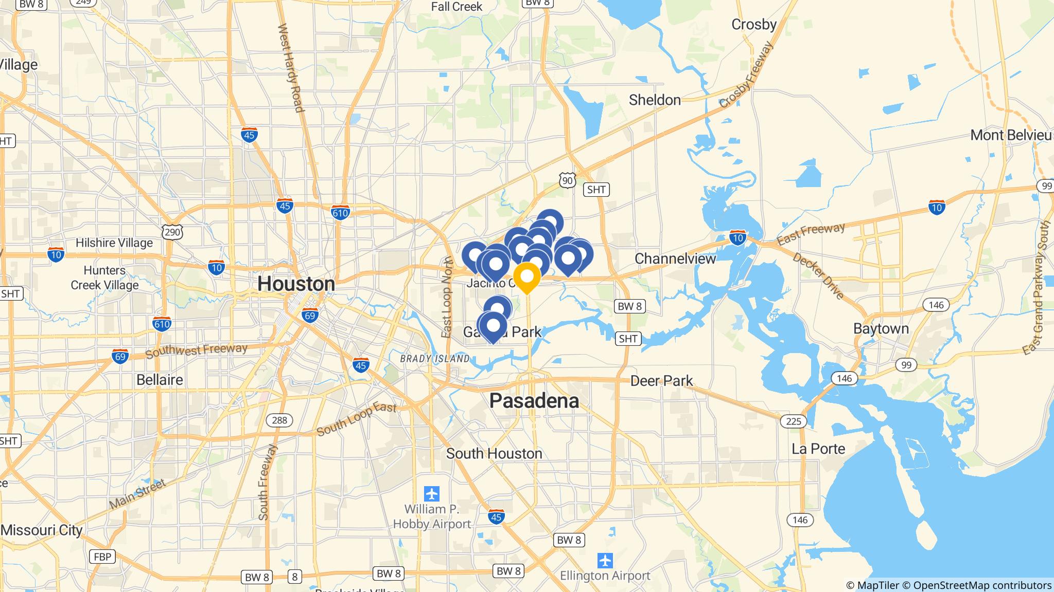 Street map of the ATM area