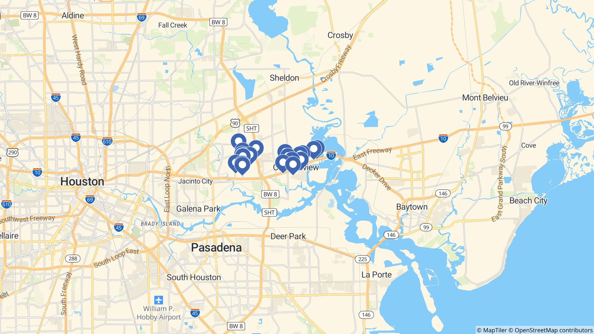Street map of the ATM area