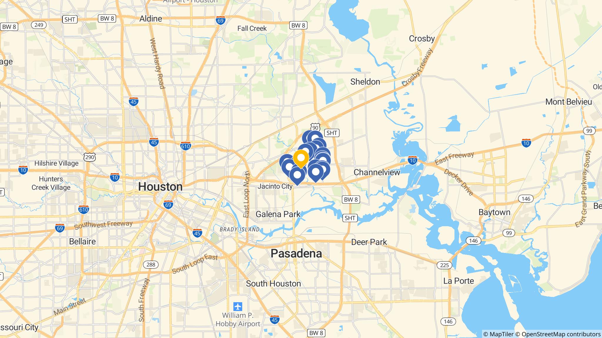 Street map of the ATM area