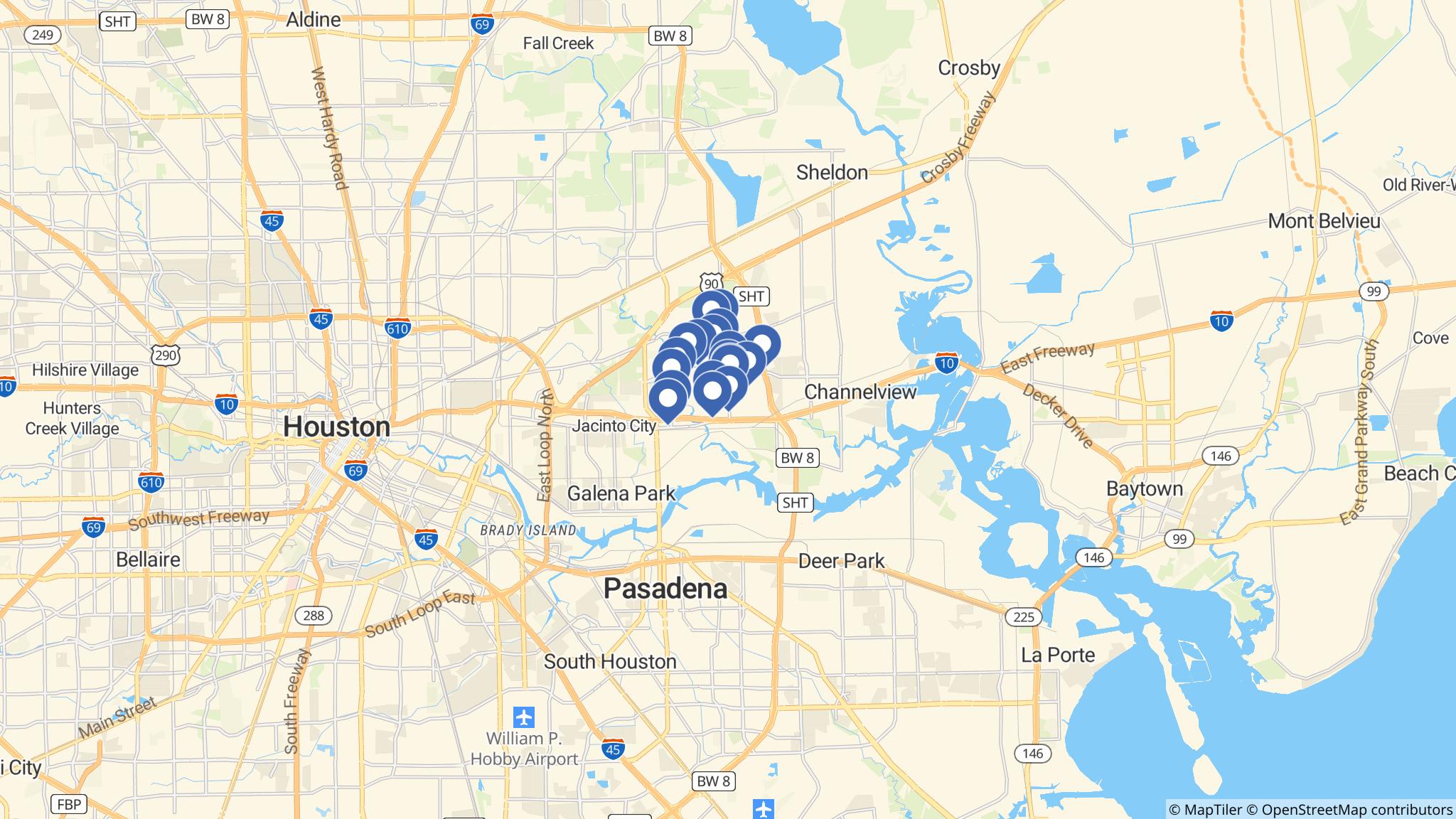 Street map of the ATM area