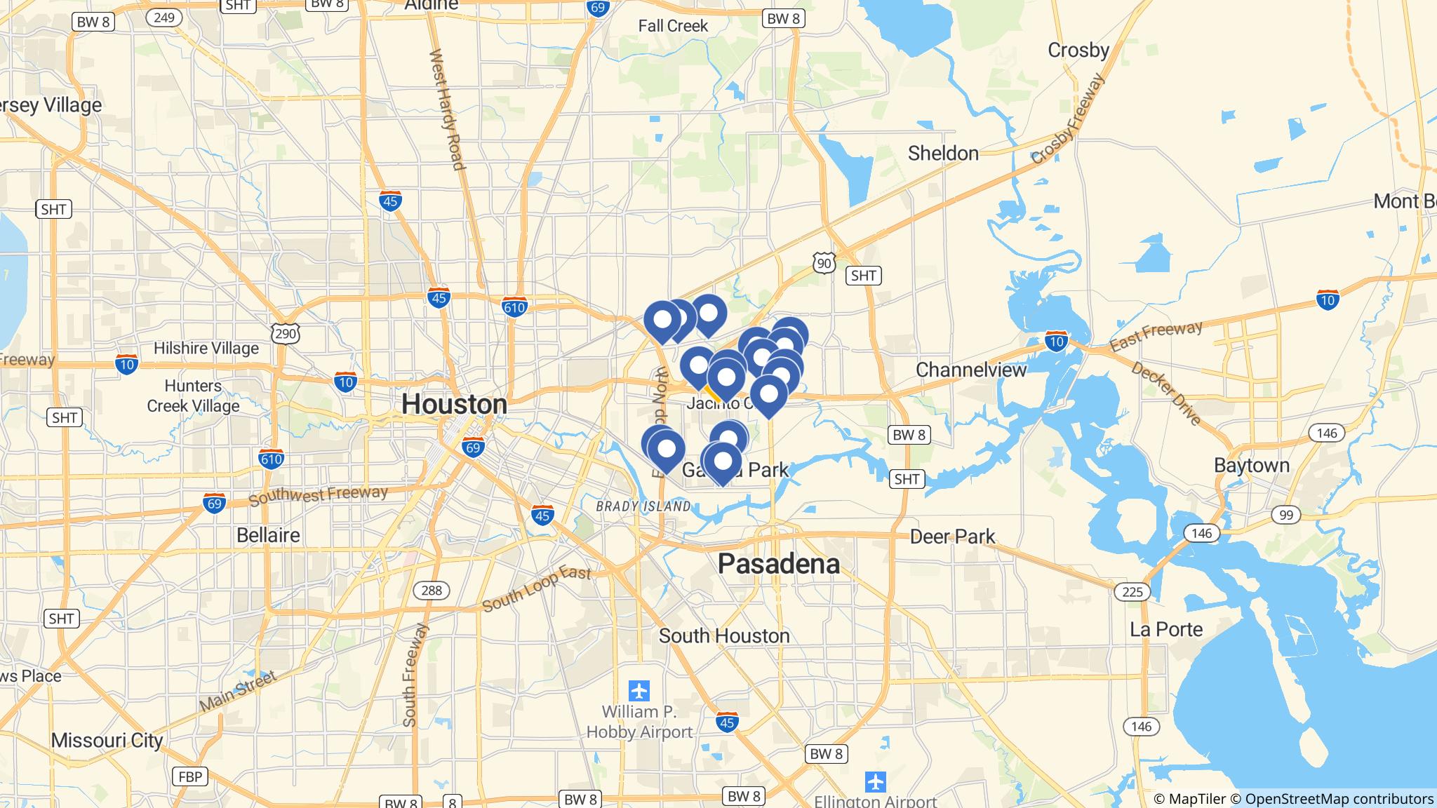 Street map of the ATM area