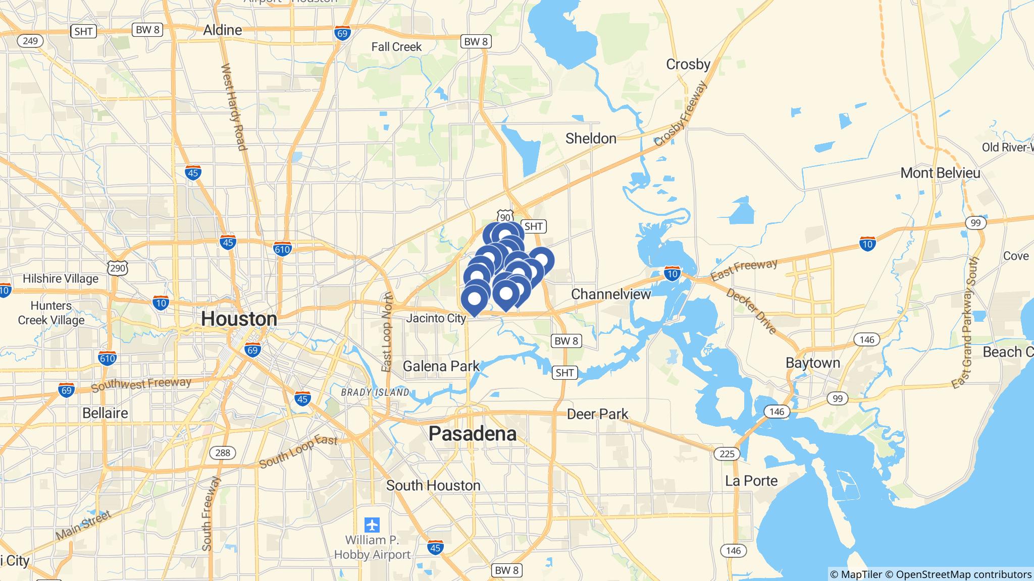 Street map of the ATM area