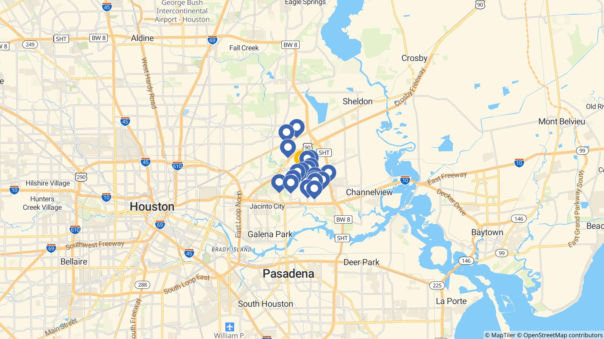 Street map of the ATM area