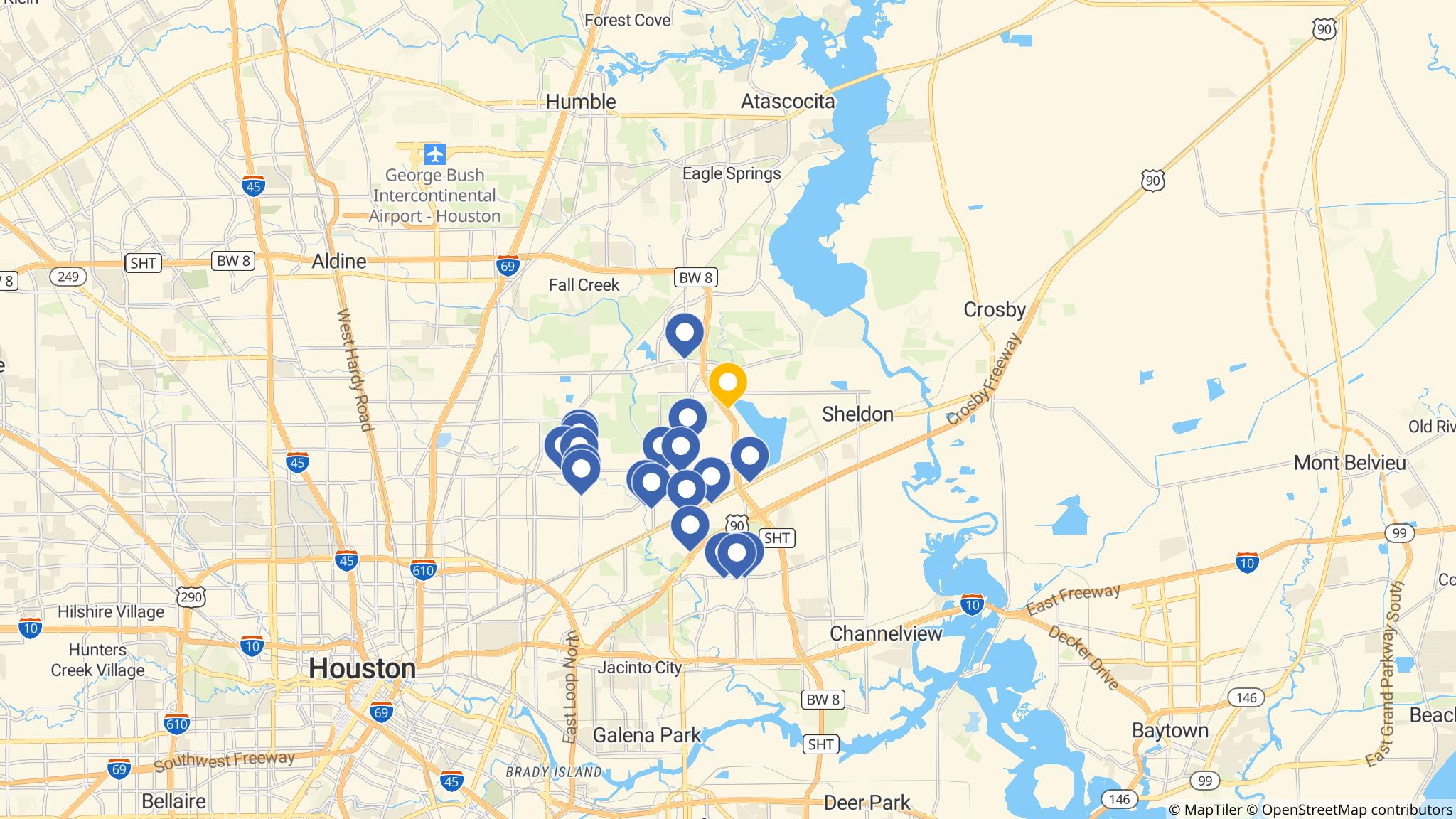 Street map of the ATM area
