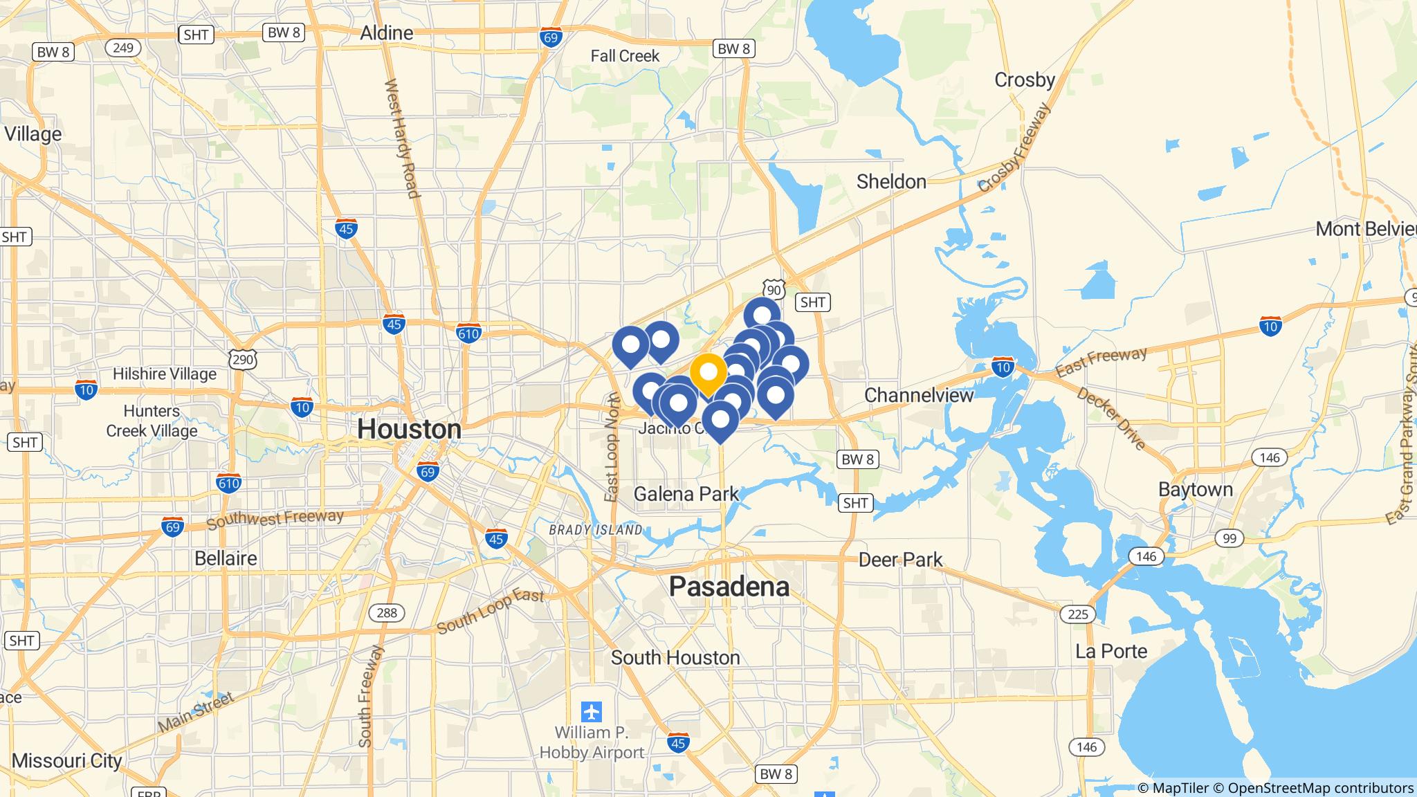 Street map of the ATM area