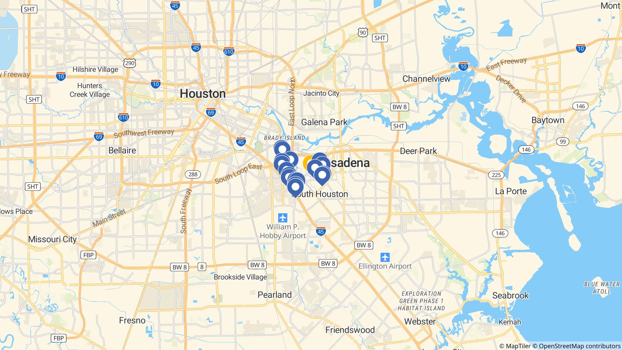 Street map of the ATM area