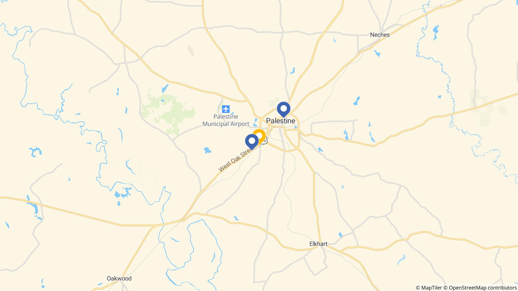 Street map of the ATM area