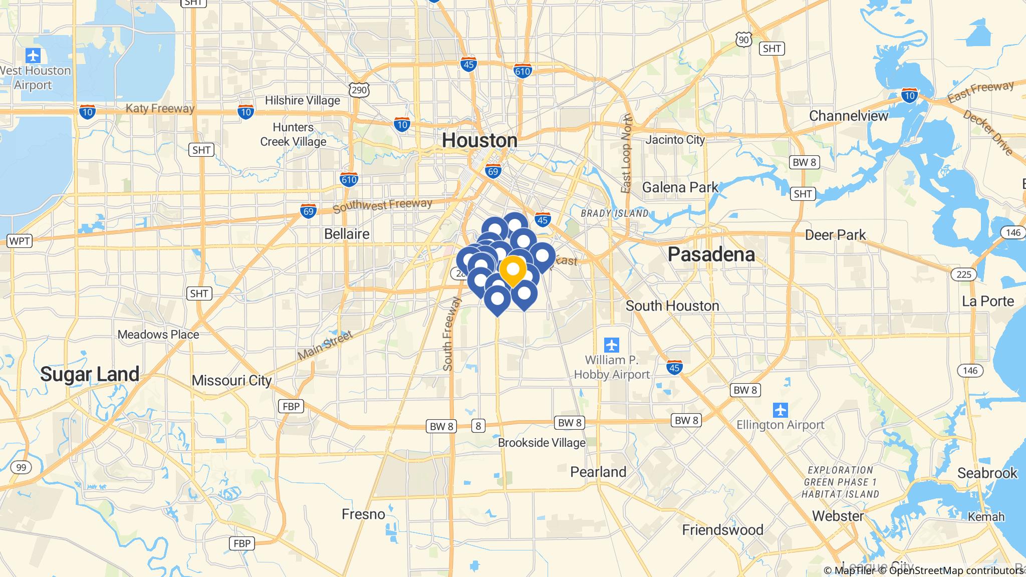 Street map of the ATM area